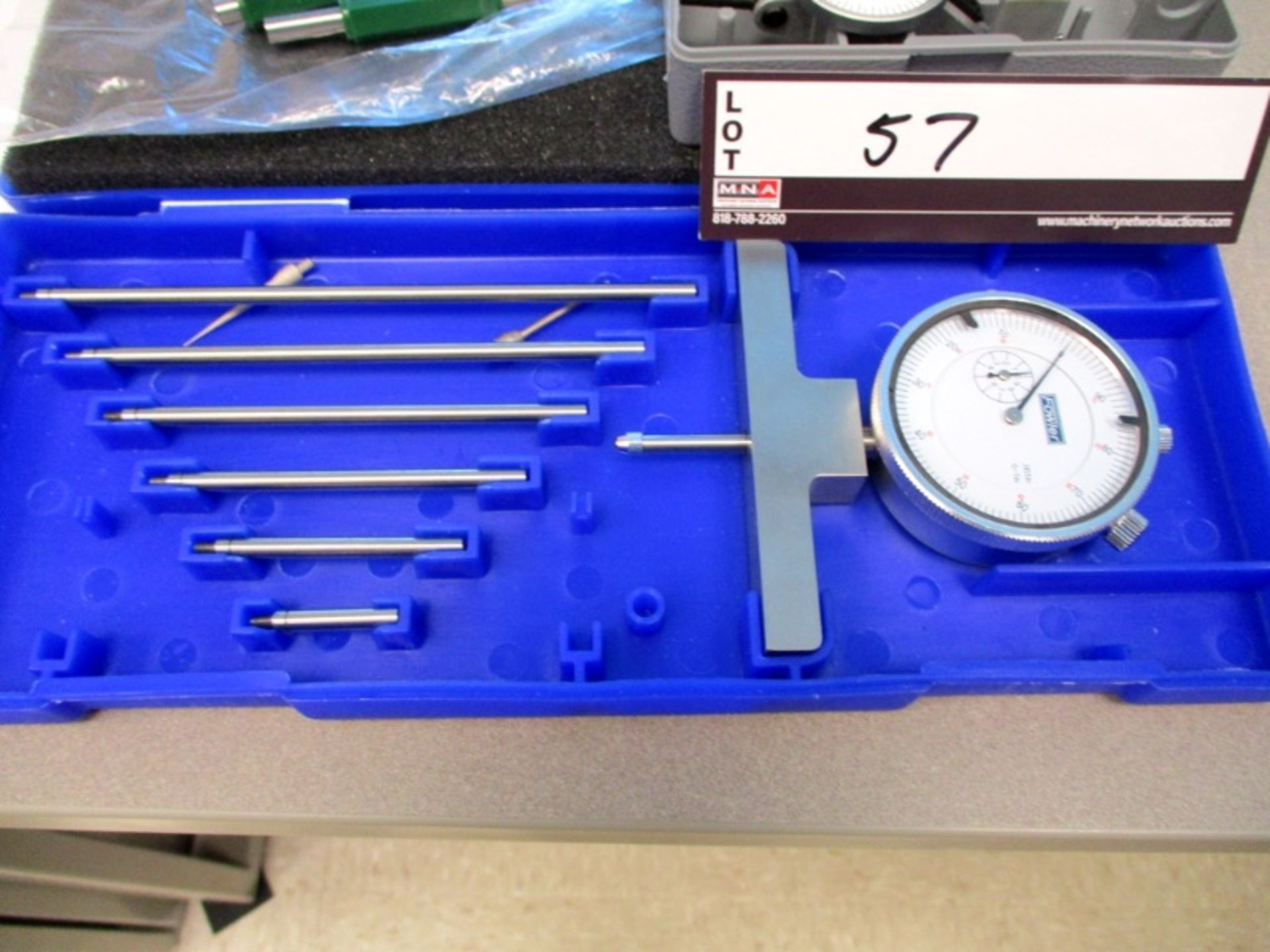 Fowler 0-22" Depth Gage, MDL# 52-125-006-1 & Interapid Horizontal Test Indicator, MDL# 312B-1 - Image 2 of 4