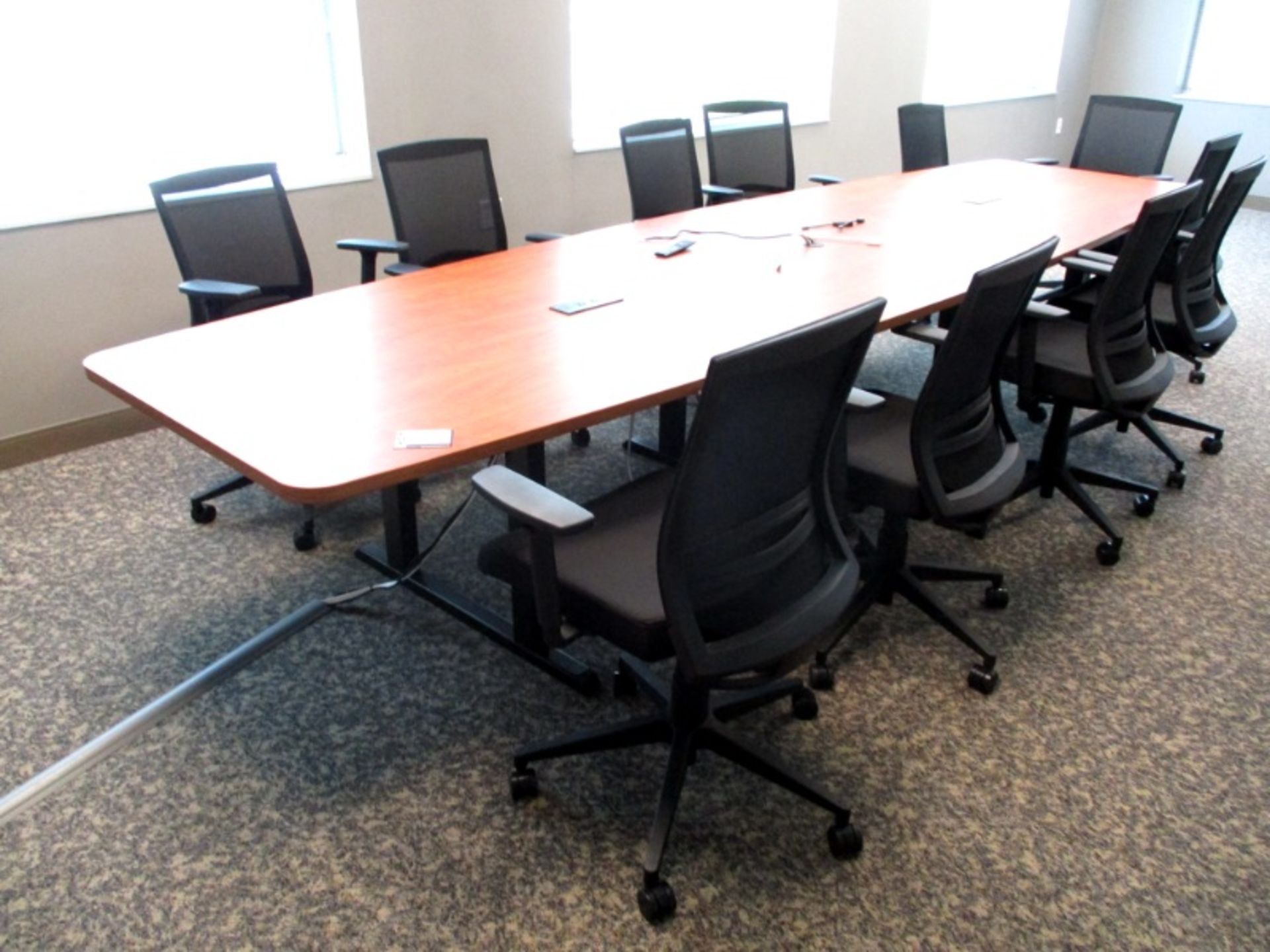 14' x 4'-3' Conference Table and (11) chairs - Image 2 of 2