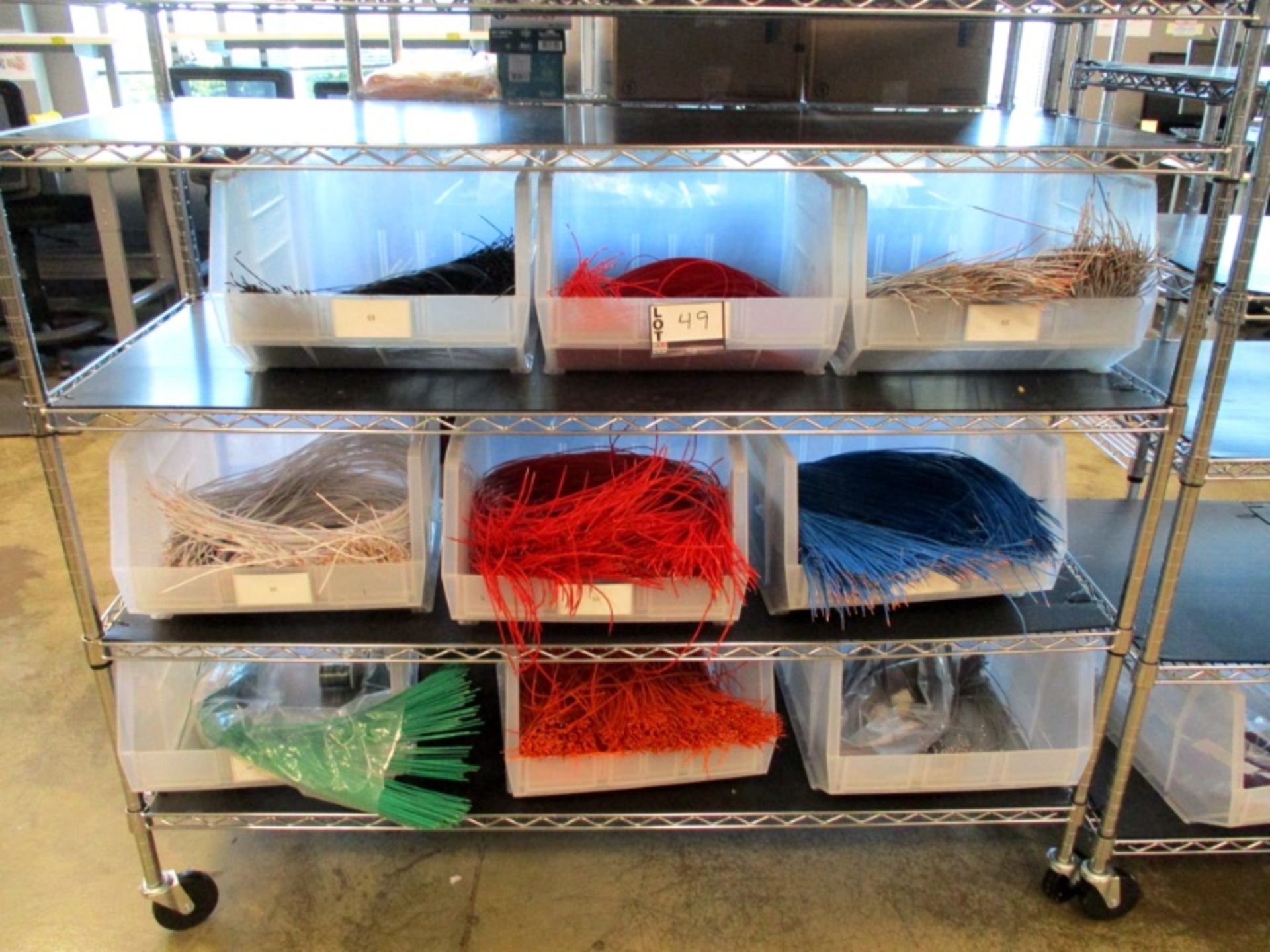 Assorted wire on three racks (racks not included)