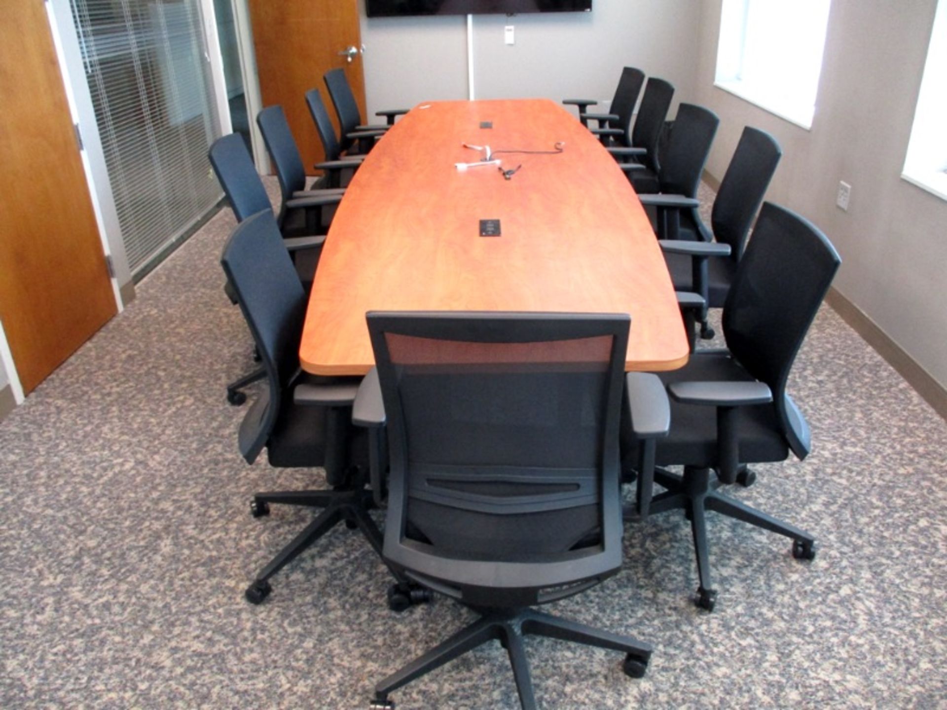 14' x 4'-3' Conference Table and (11) chairs