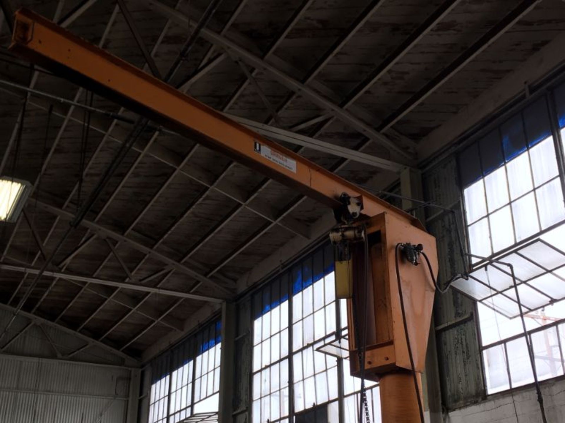 Abell -Howe 1 Ton w/10 ft Arm Jib Crane - Image 3 of 5