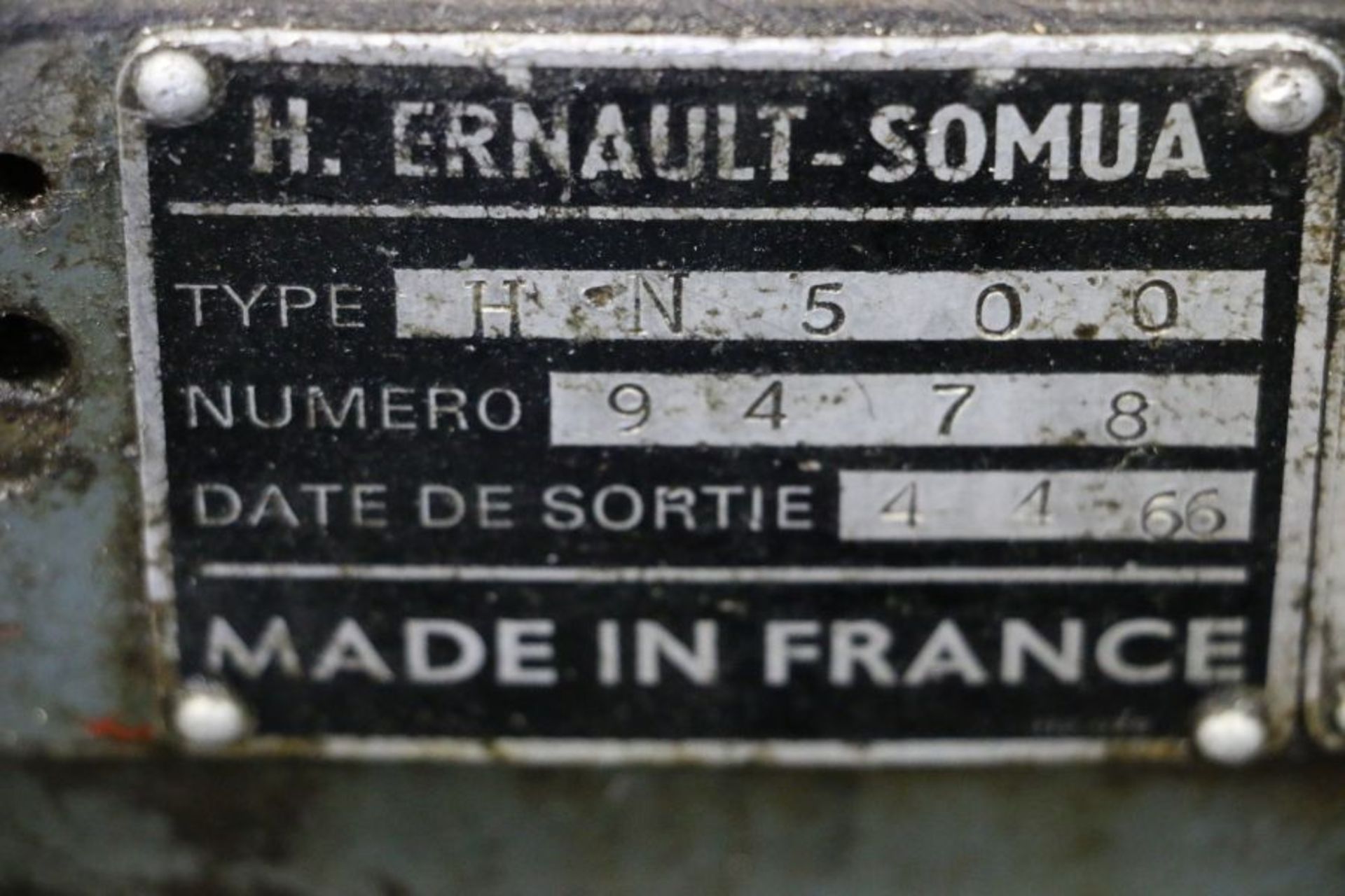 H. Ernault-Somua HN500 Lathe, s/n 9478 - Image 8 of 8