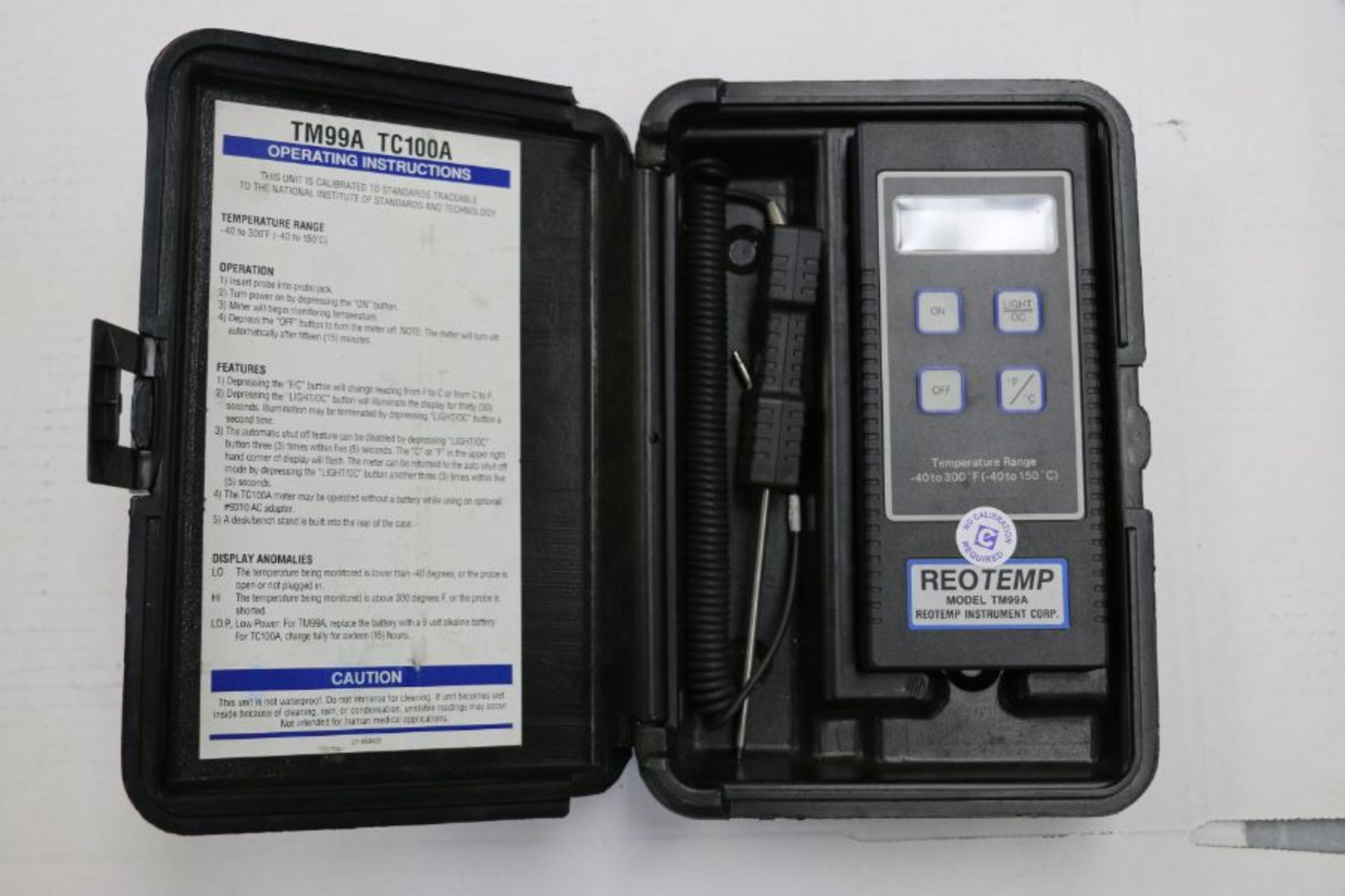 REOTEMP TM99A -40 to 300 Degree F Digital Thermometer