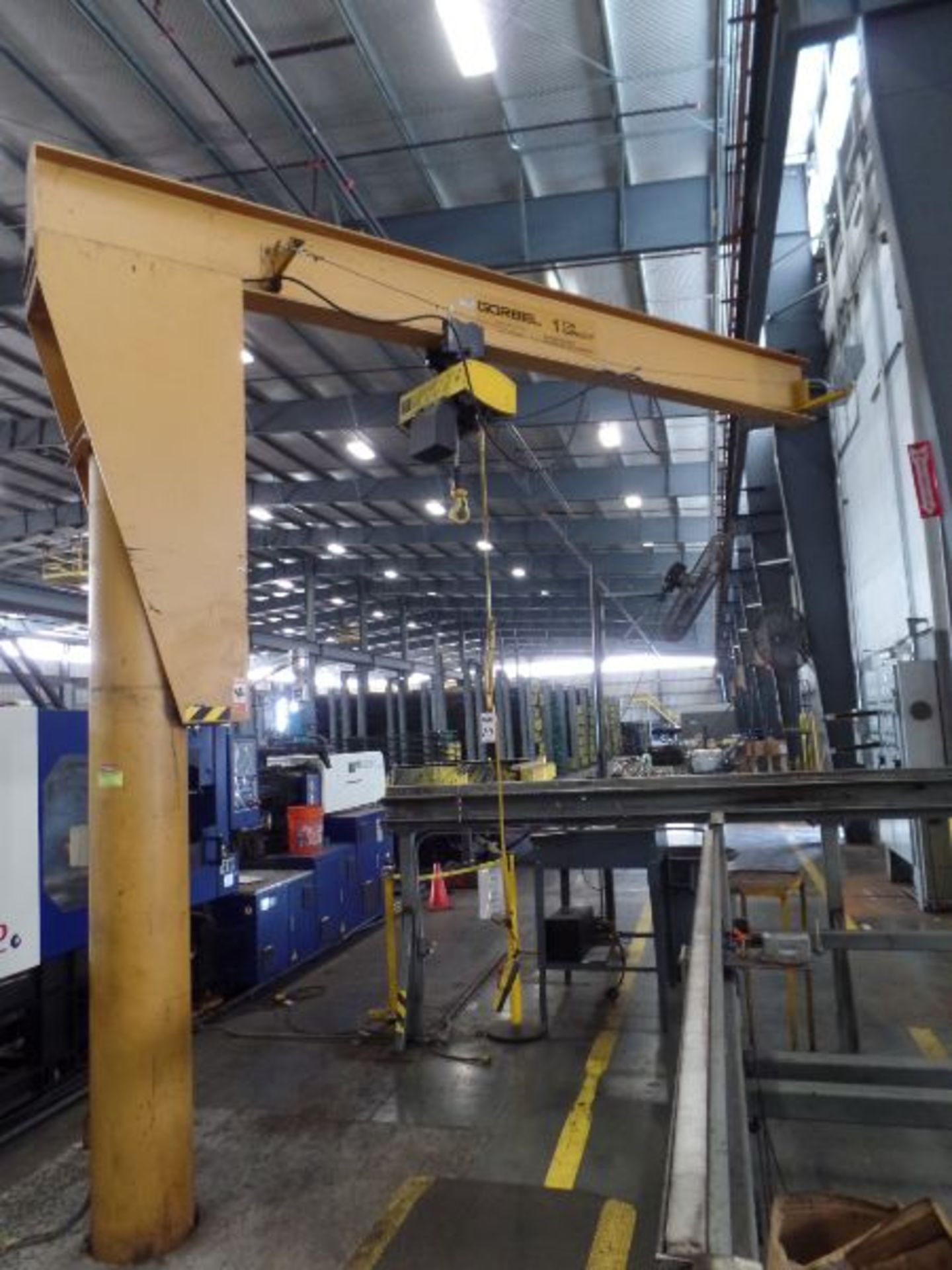 1 Ton Gorbel Jib Crane RM Loadmate 1 Ton Hoist