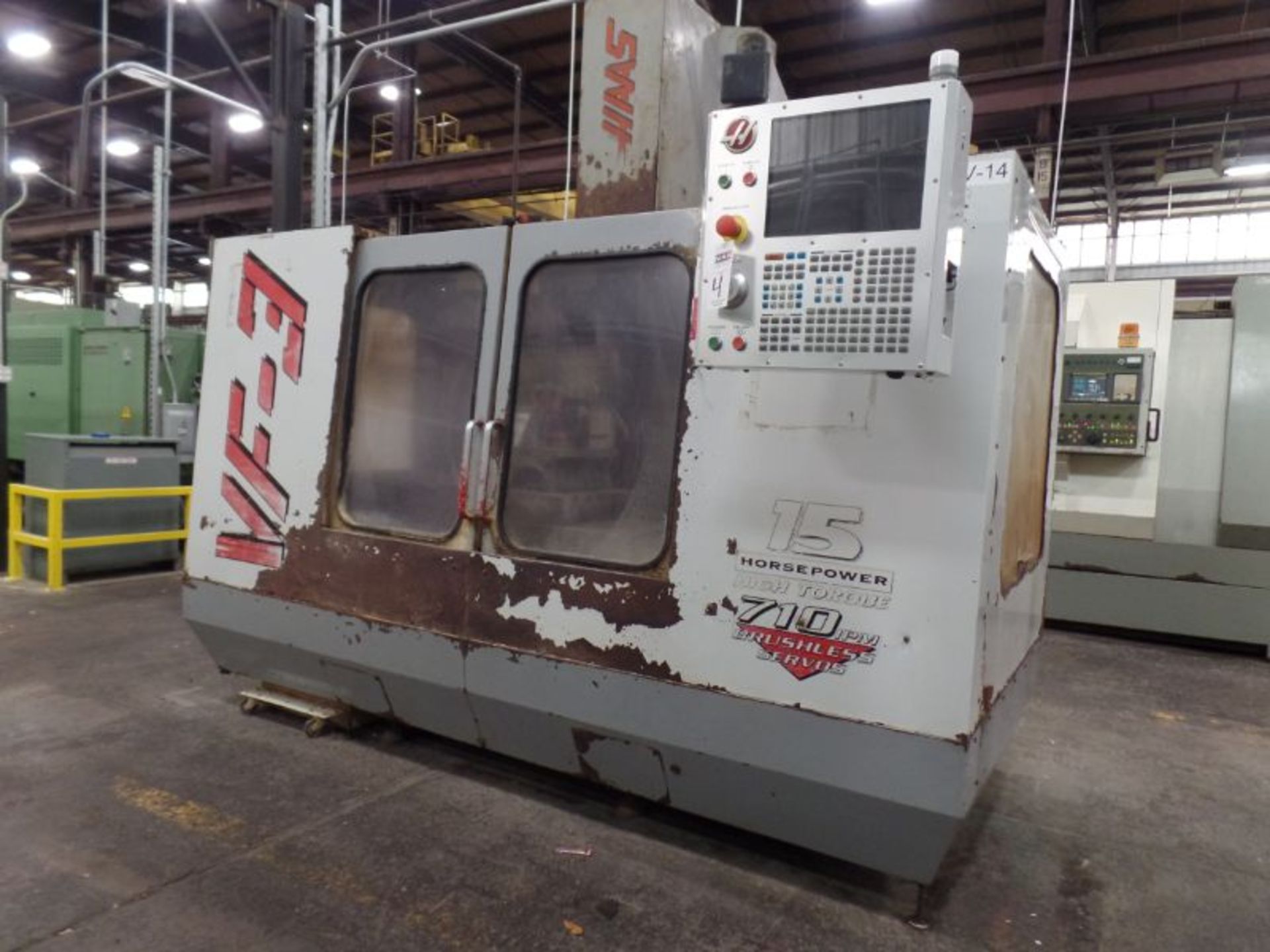 Haas VF-3, Retro’d control, 40”x 20”x 20” Travels, CT40, New 1997 *Indexer Sold Separate* - Image 2 of 7