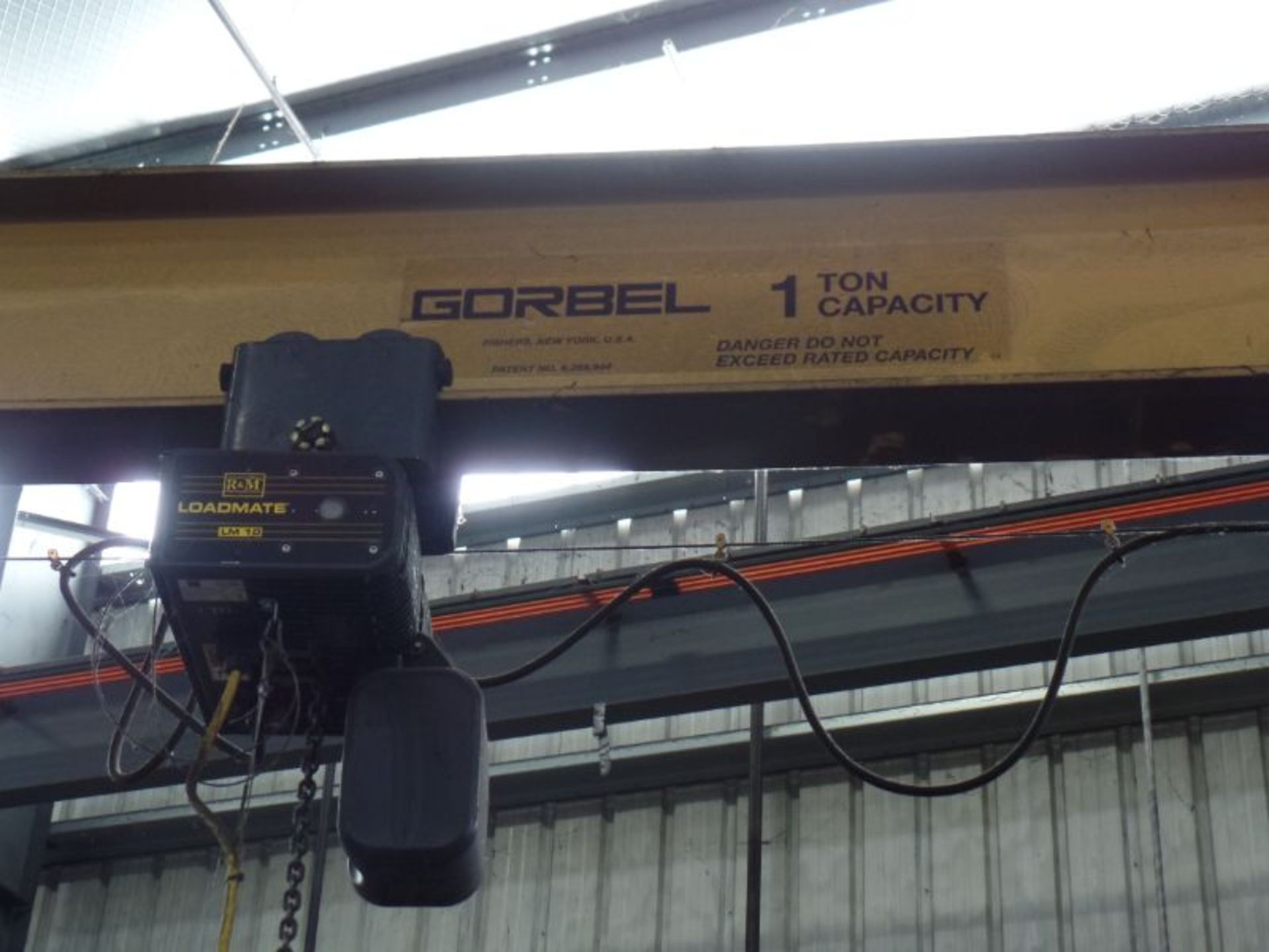 1 Ton Gorbel Jib Crane RM Loadmate 1 Ton Hoist - Image 2 of 5