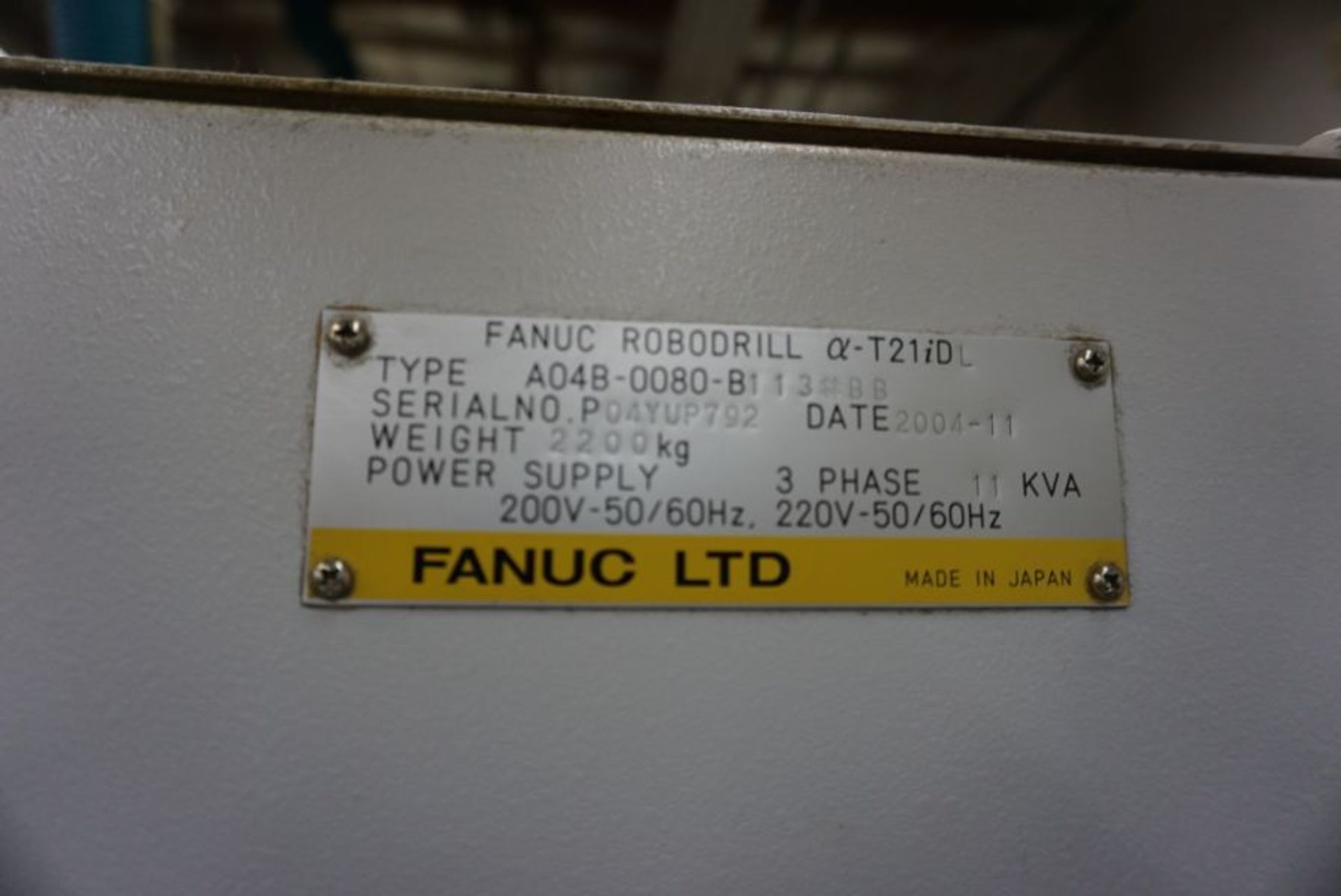 Fanuc Robodrill a-T21iDL, Fanuc 16iMC control, New 2004 - Image 7 of 7