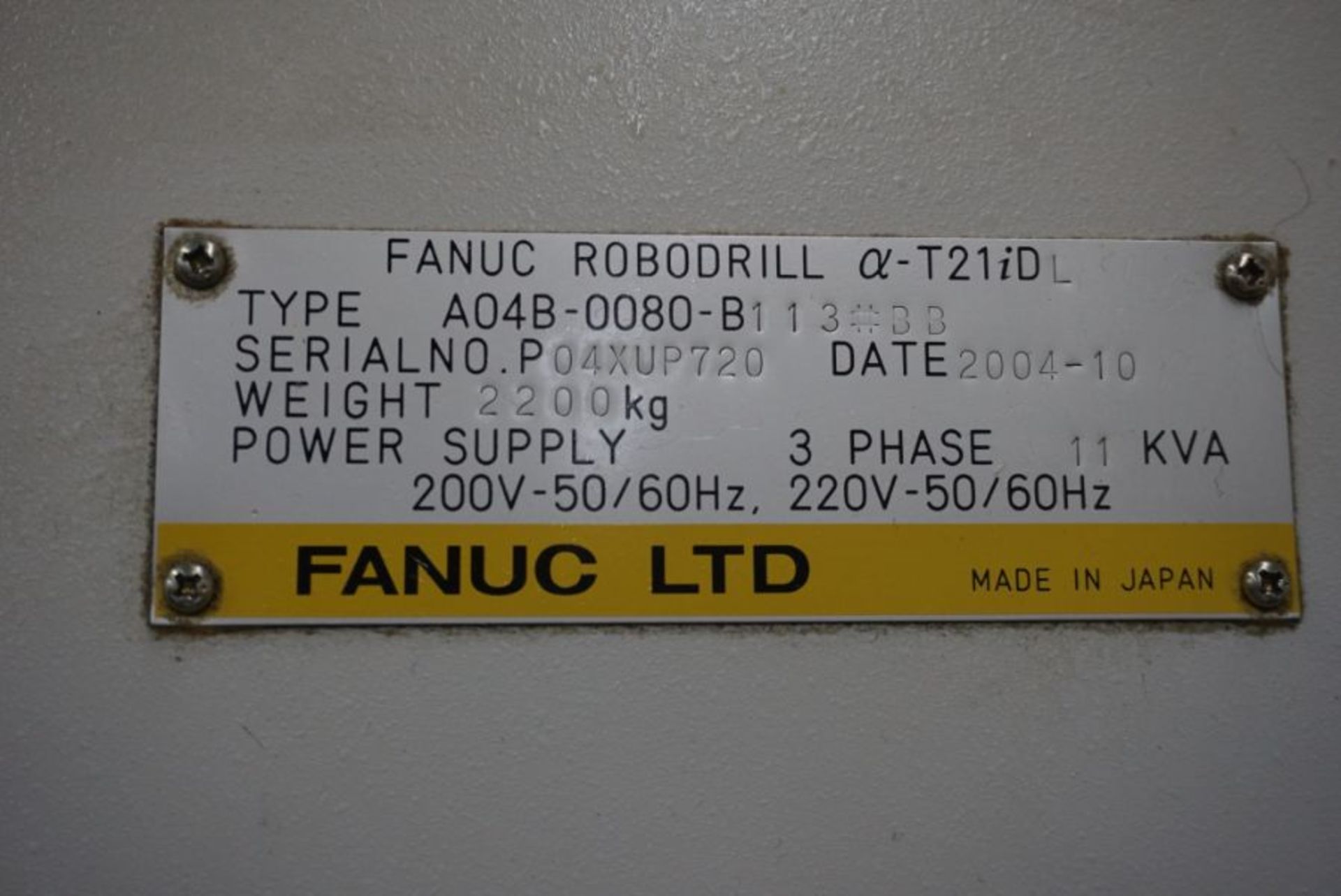 Fanuc Robodrill a-T21iDL, Fanuc 16iMC Control, New 2004 - Image 8 of 8