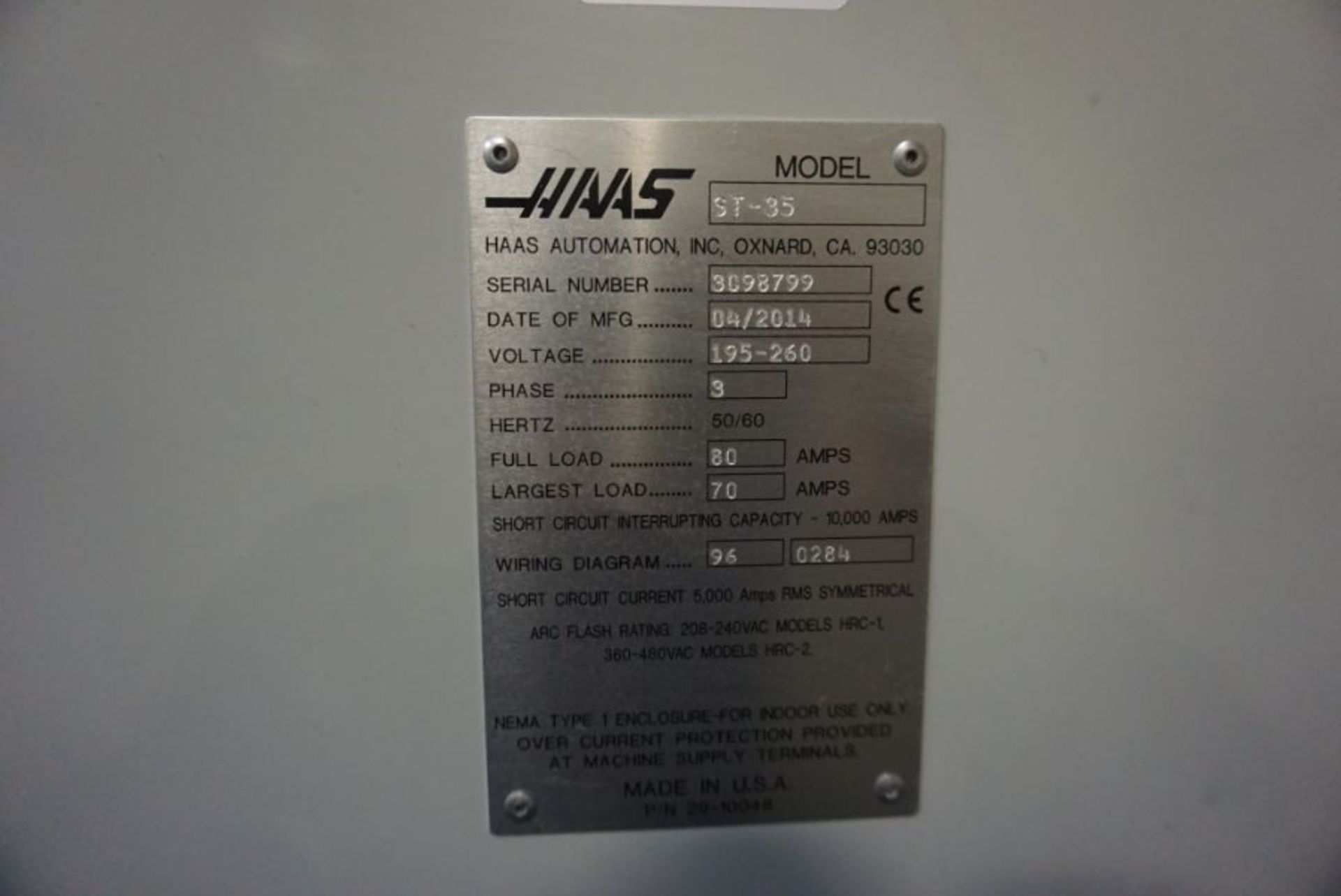Haas ST-35 CNC Lathe, New 2014 - Image 7 of 7