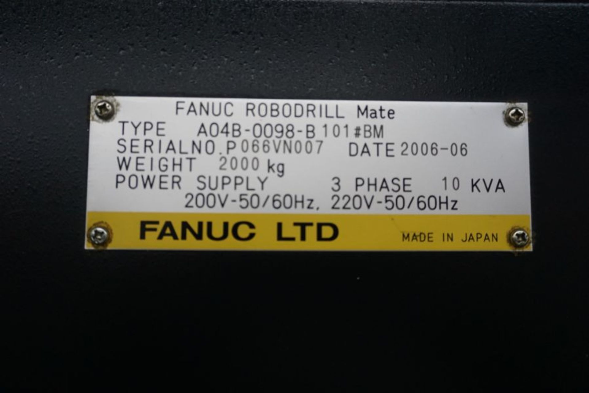 Fanuc Robodrill Mate, Fanuc 0i-MC control, New 2006 - Image 6 of 6