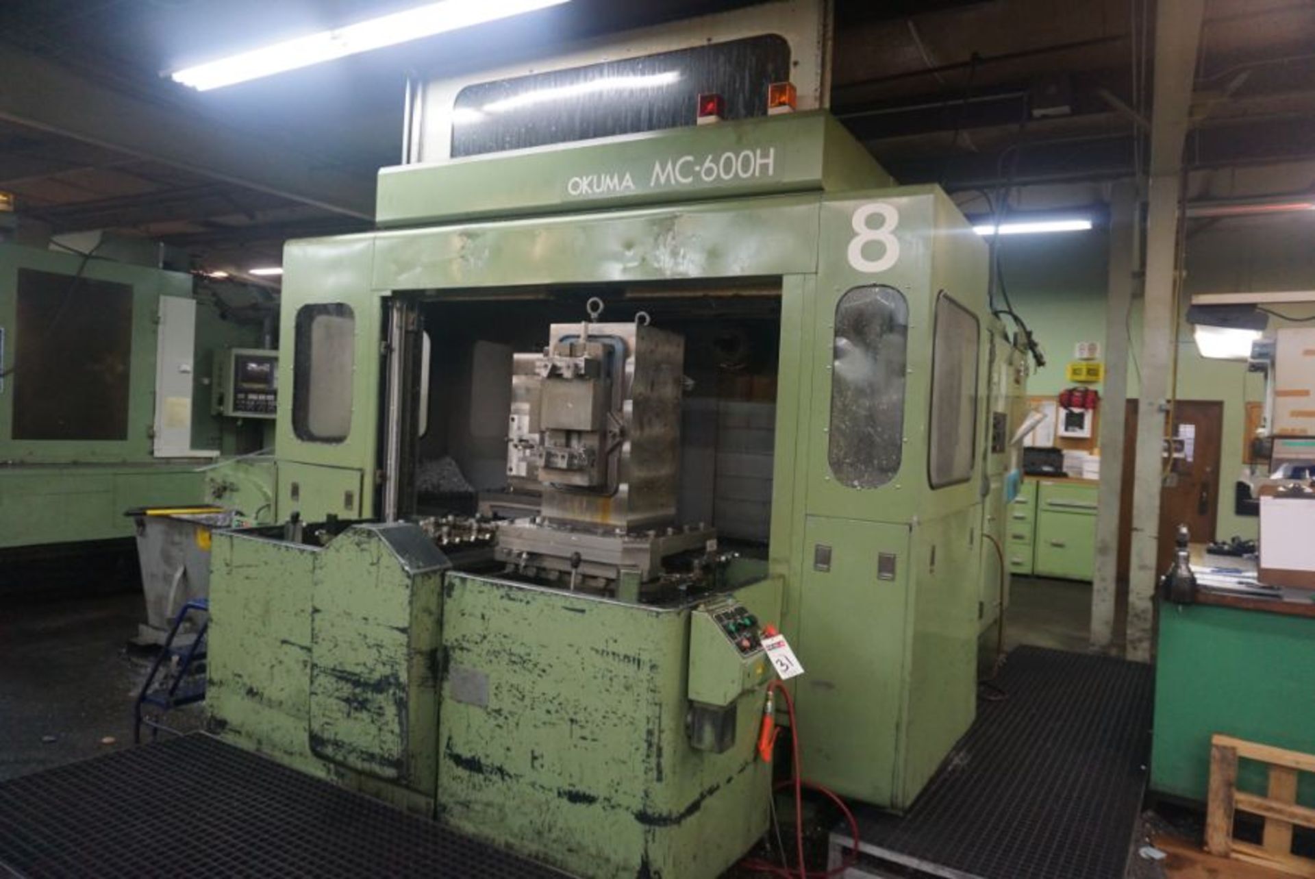 Okuma 600H 4-Axis Horizontal Machining Center, OSP 7000M Control, New 1990 - Image 3 of 6