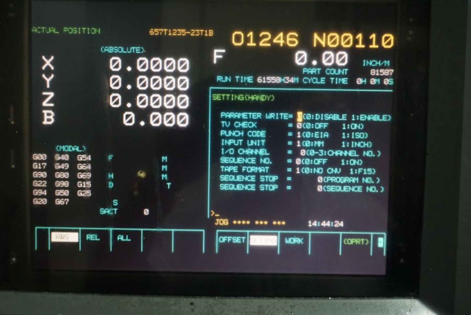 Makino MC98-A120 4-Axis Horizontal Machining Center, Fanuc 16 Pro 3 Control, New 1992 - Image 6 of 6