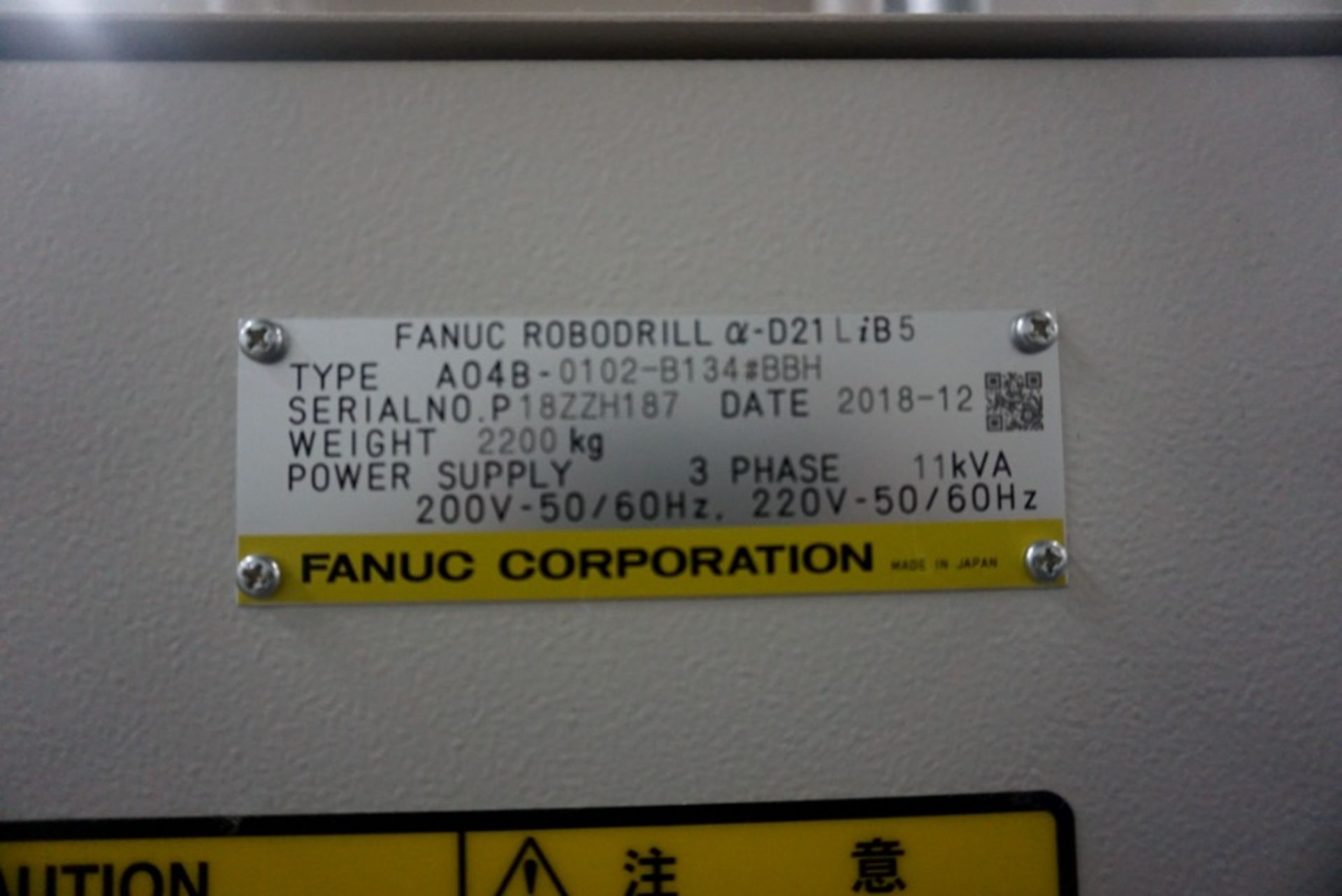 Fanuc Robodrill D21LiB5 5-Axis Ready Vertical Machining Center, Fanuc 31i-B5 Control, New 2018 - Image 6 of 6
