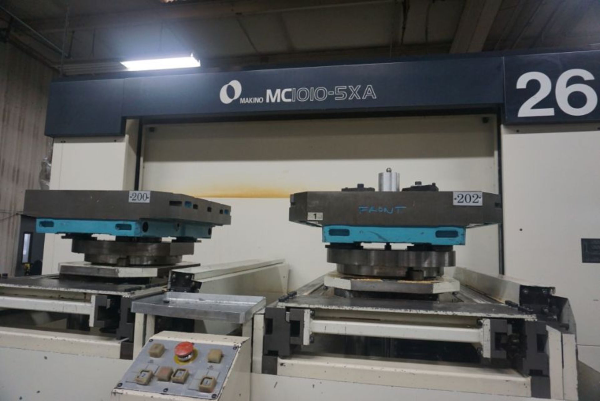 Makino MC1010-5X 5-Axis HMC, Fanuc 16 Pro 3 Control, 39.7” x 41.3” x 41.3” Travels, +20 / -100 A, - Image 5 of 11