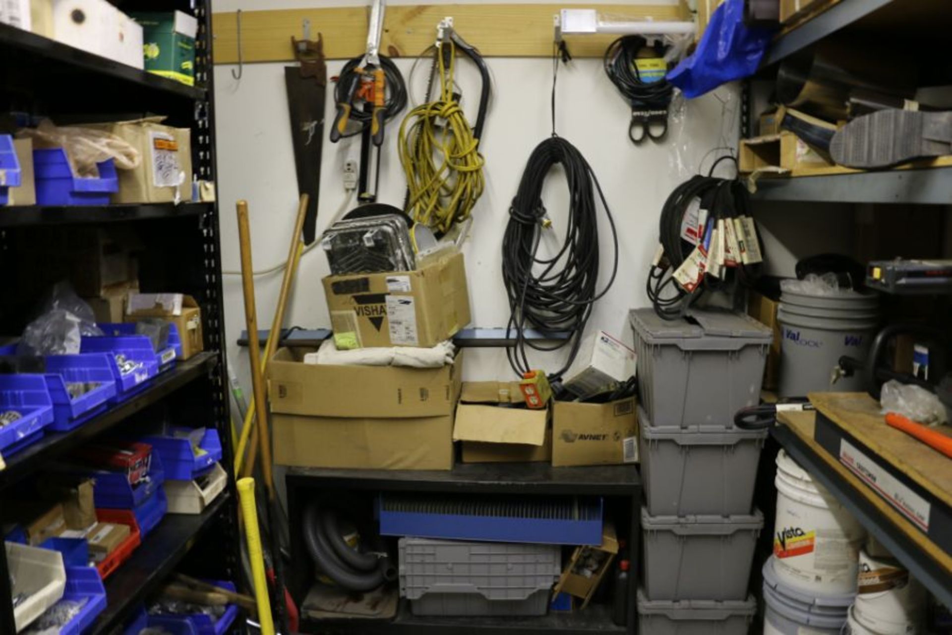 Maintnance Room Content, Racks with Misc. Shop Supplies, Gardening Tools, and Hardware *No Tanks - Image 3 of 6