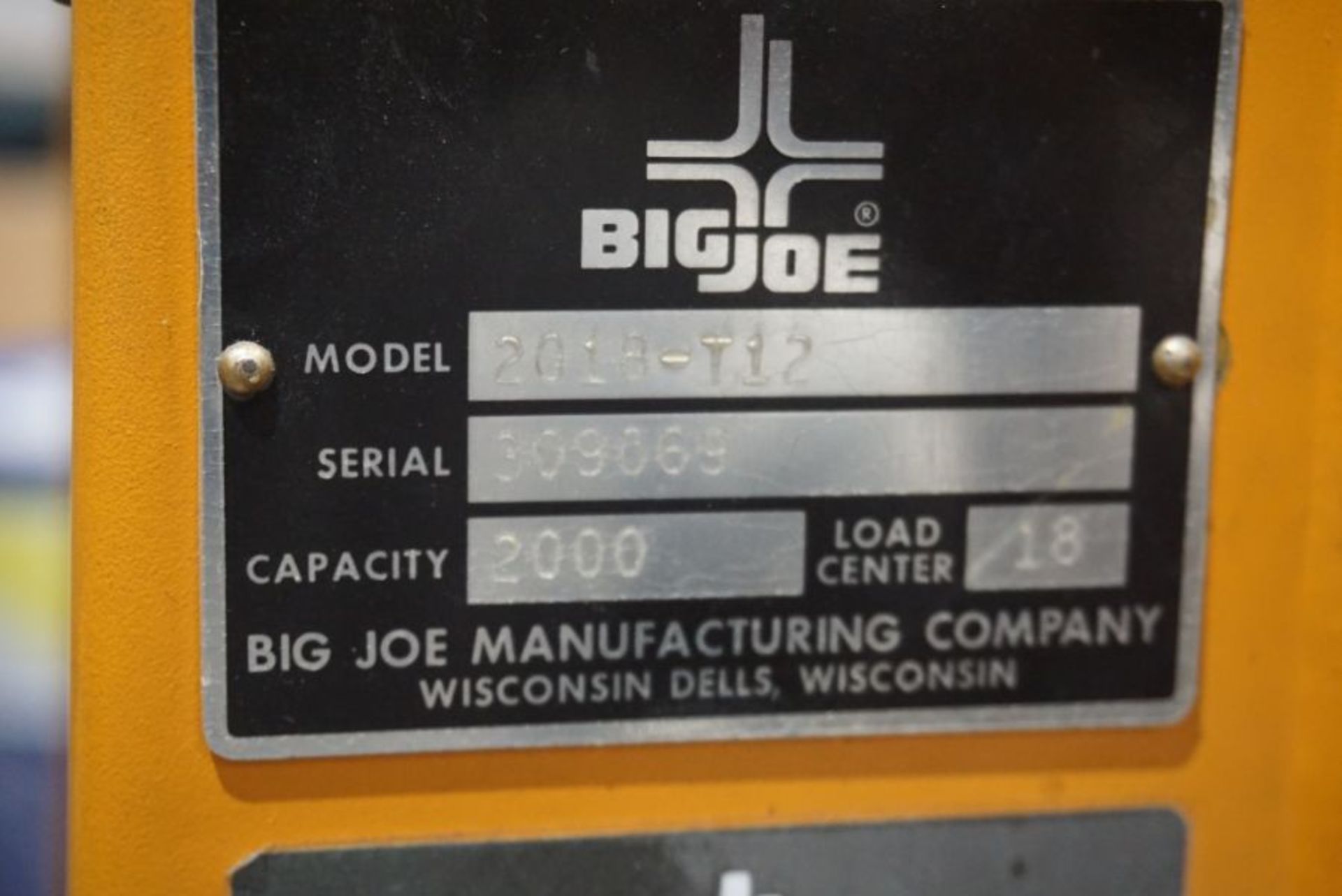 Big Joe 2018-T12 Electric Pallet Picker - Image 3 of 3