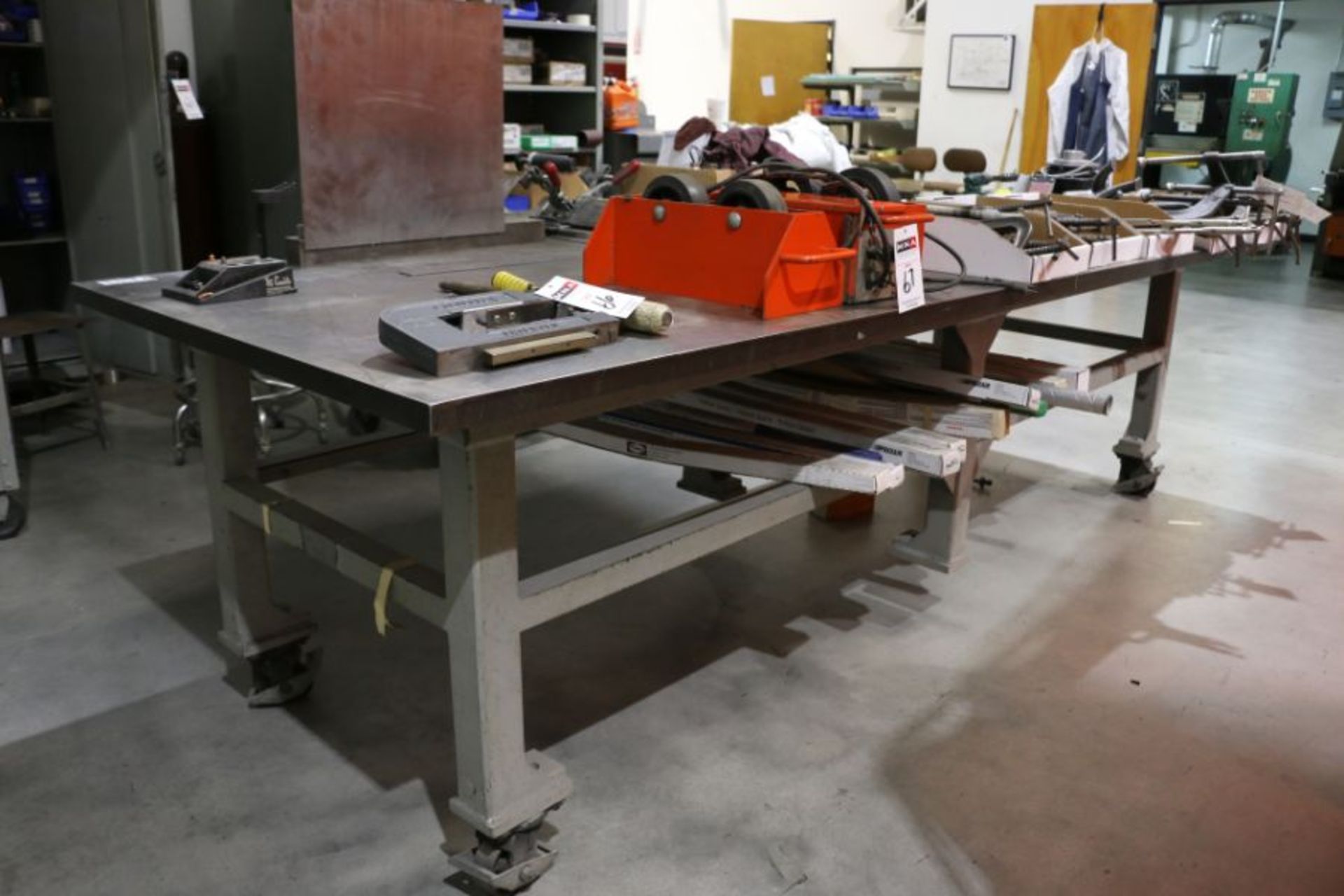 Heavy Duty 1" Thick Welding Table with Casters - Image 2 of 3