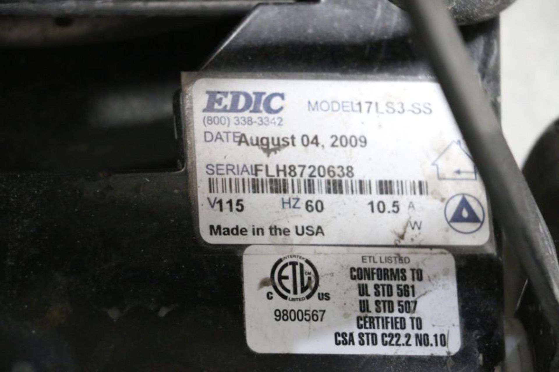 Edic 17LS3-SS 17" Floor Buffer, New 2009 - Image 4 of 4