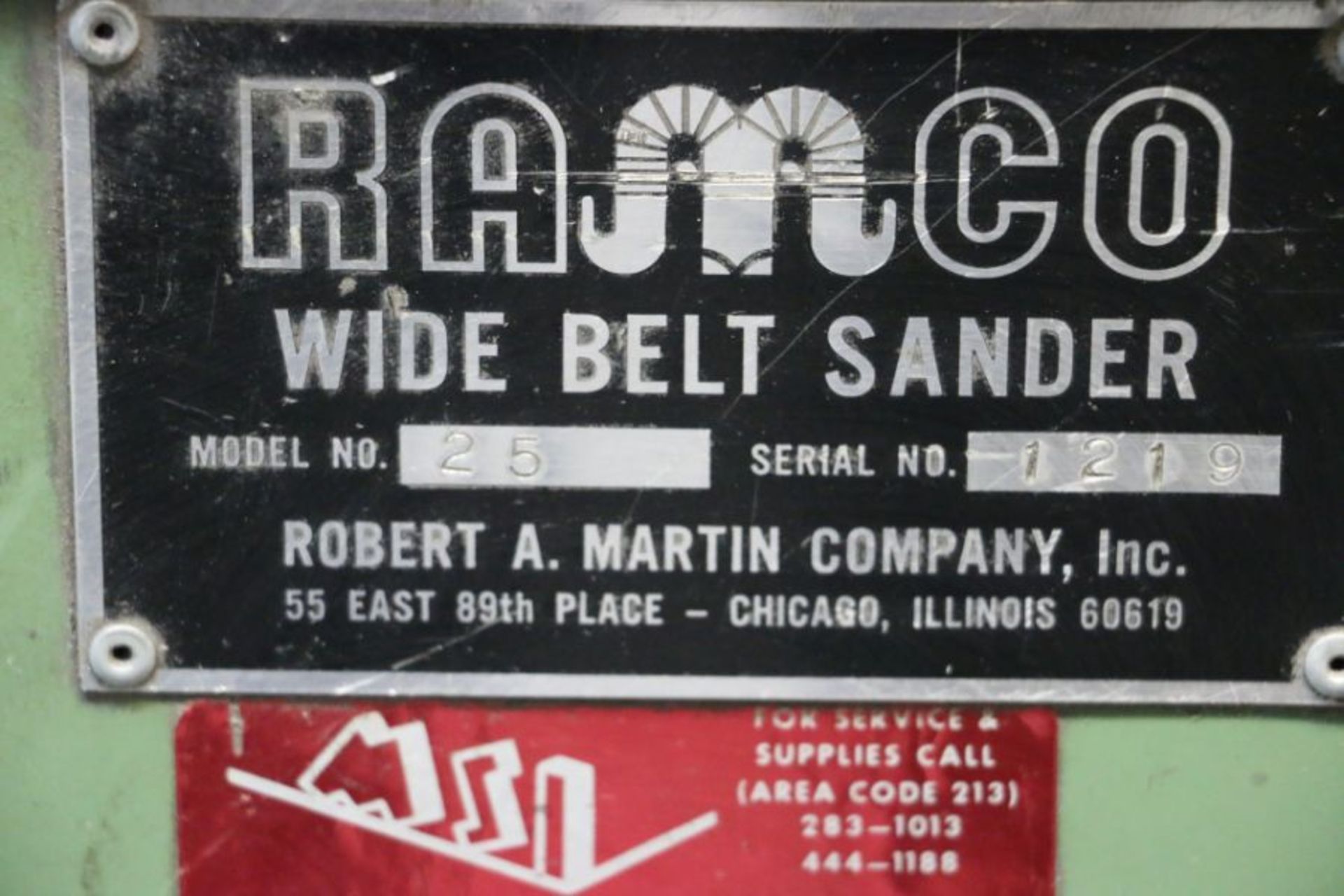Ramco 25 Wide Belt Sander, s/n 1219 - Image 5 of 5