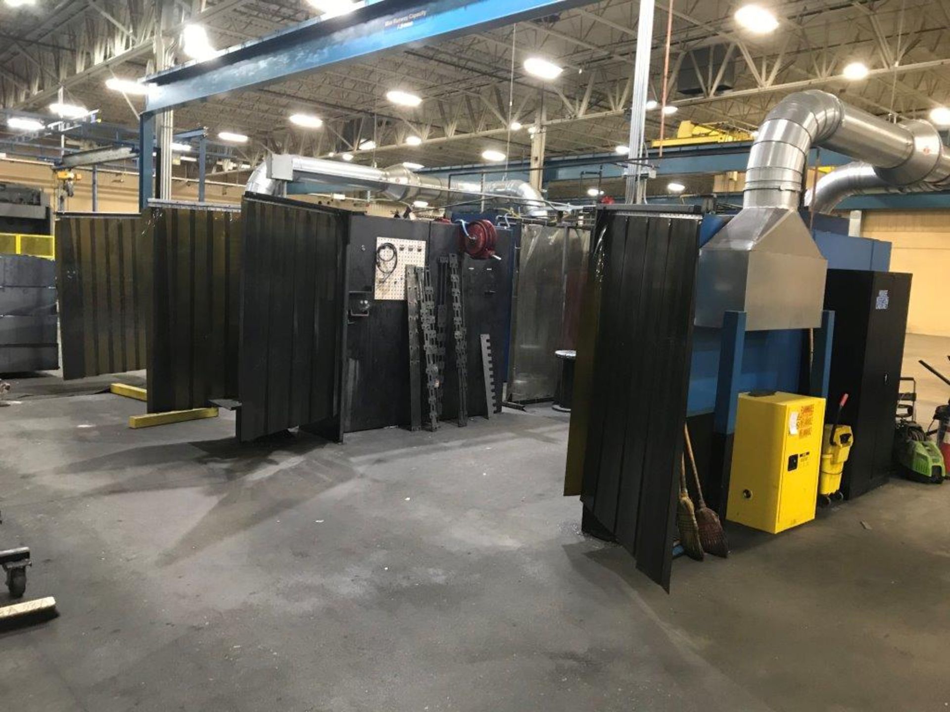 (2) Weld Booth, (1) 264" x 165" with Divider to make Two Booths