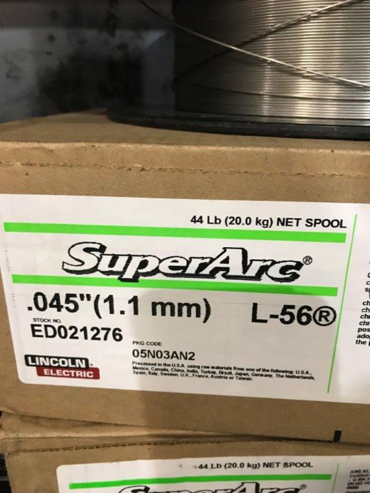 Lincoln Weld Wire SuperArc L-56, .045" to include with Storage Cabinet - Image 2 of 2