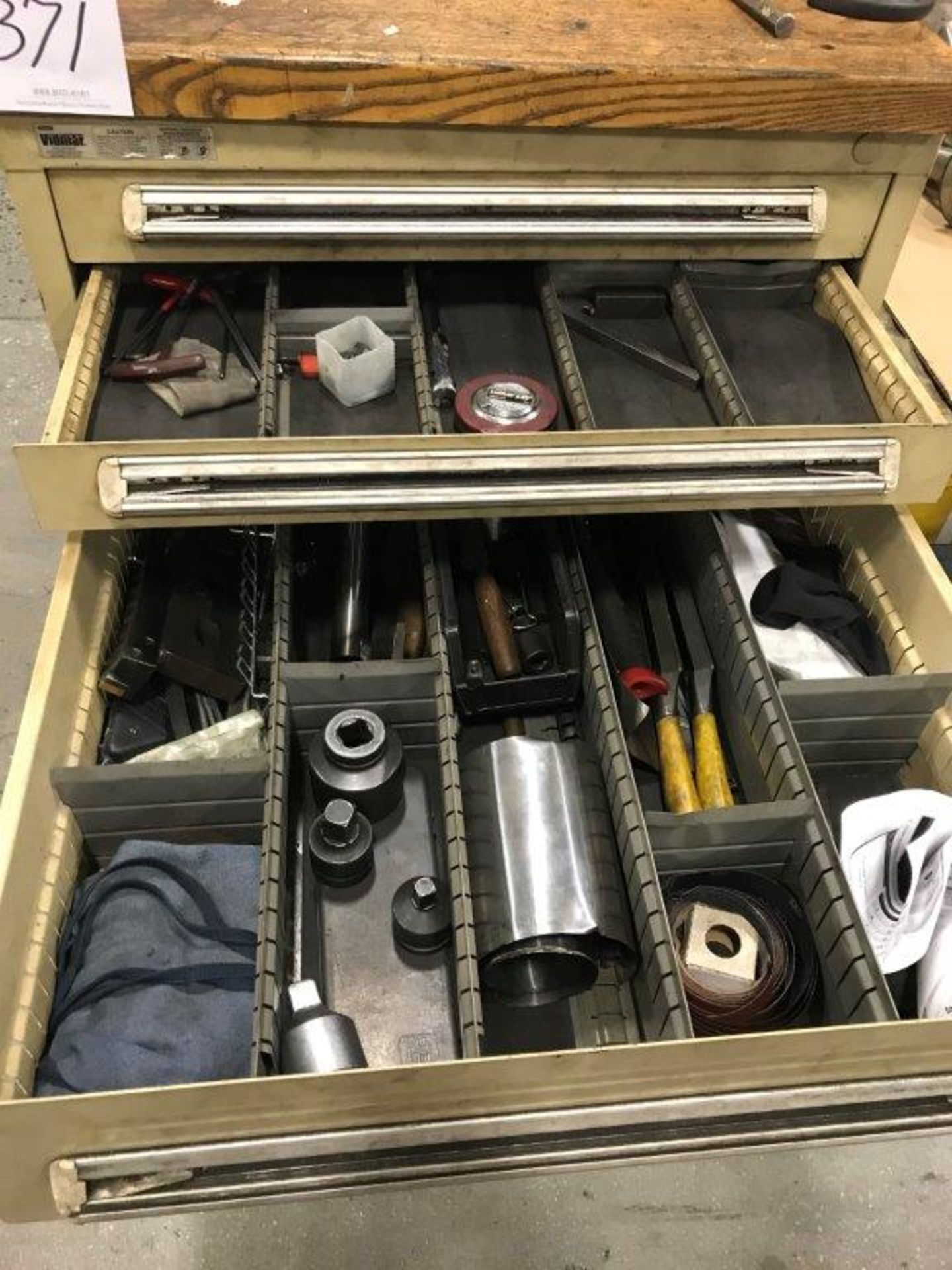 Vidmar (5) Drawer Cabinet with Contents of Misc. Tooling, 30" x 28" x 46" Tall - Image 2 of 3