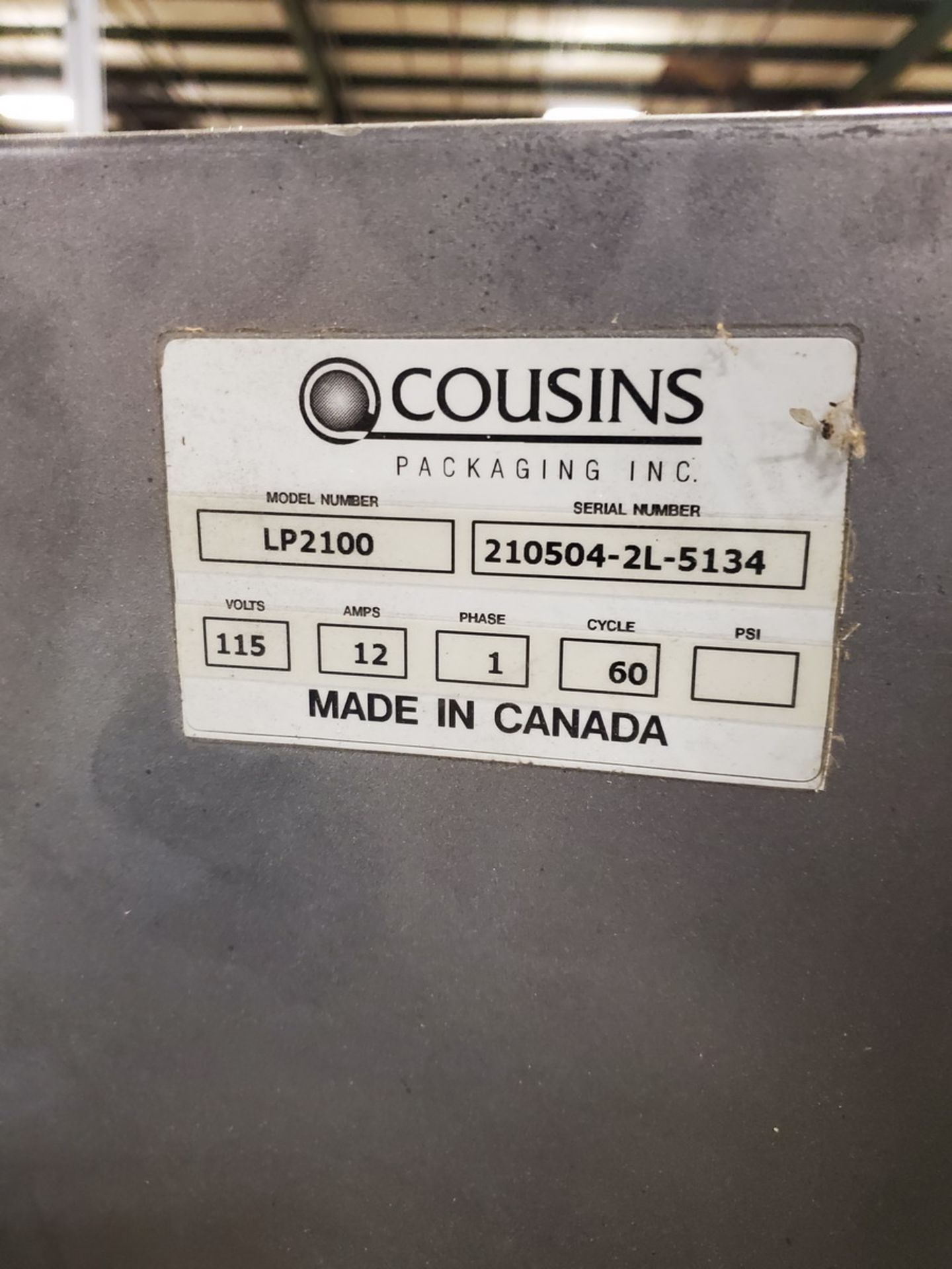 Cousins LP2100 Stretch Wrapping Machine - Image 6 of 6