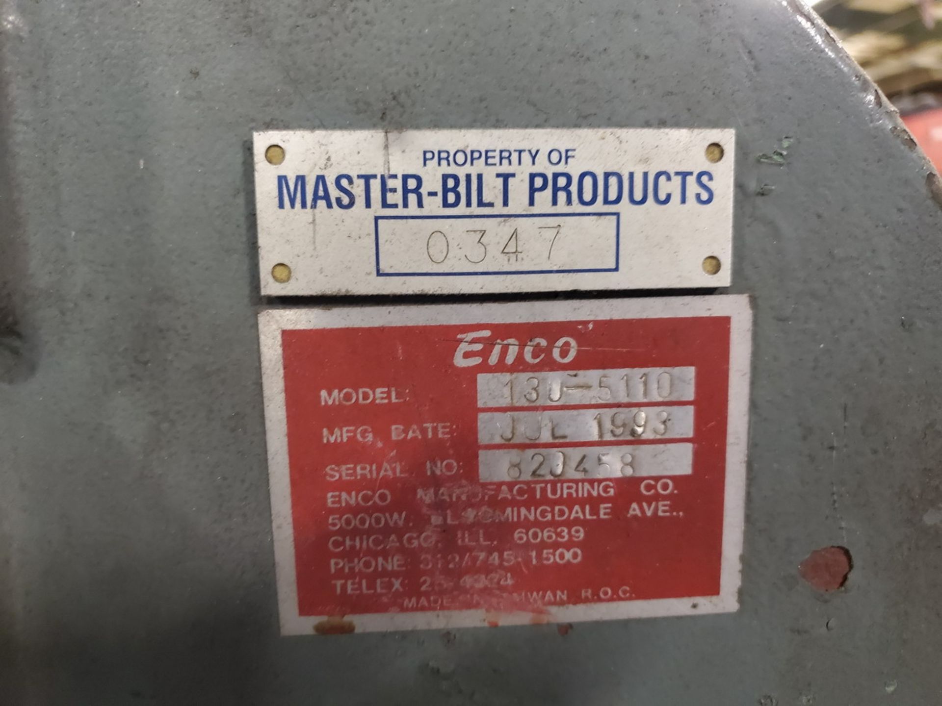 1993 Enco 13U-5110 90 Deg Hand Notcher - Image 4 of 4