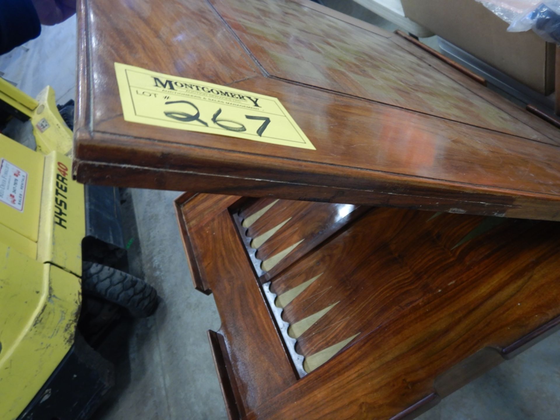 ORNATE CHECKER BOARD TABLE - Image 3 of 3