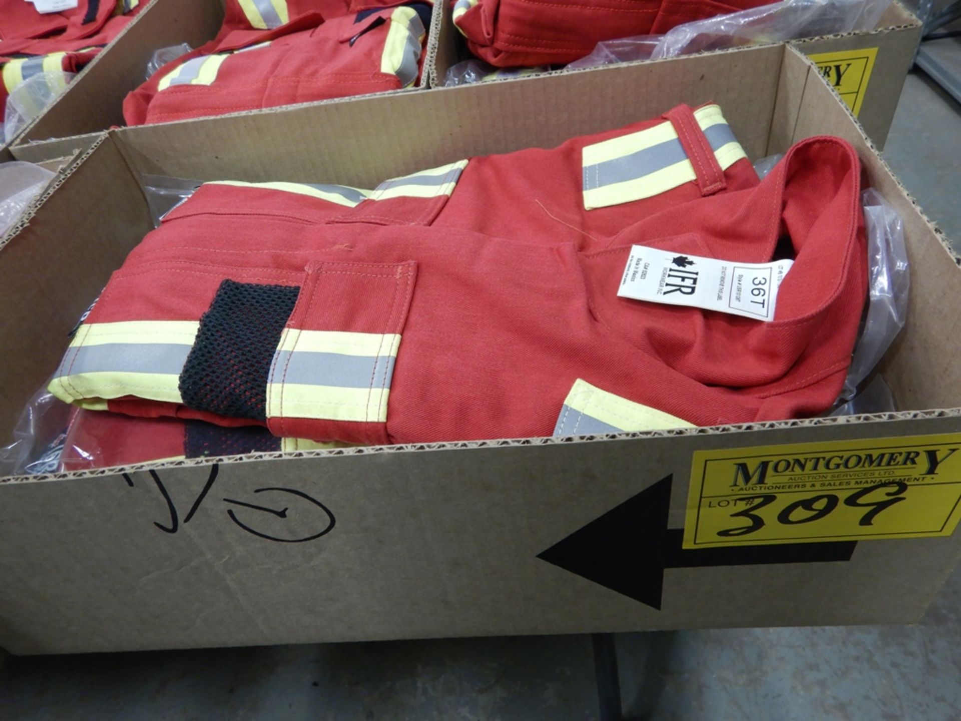 2-PR IFR SAFETY COVERALLS, RED, SIZE 36T