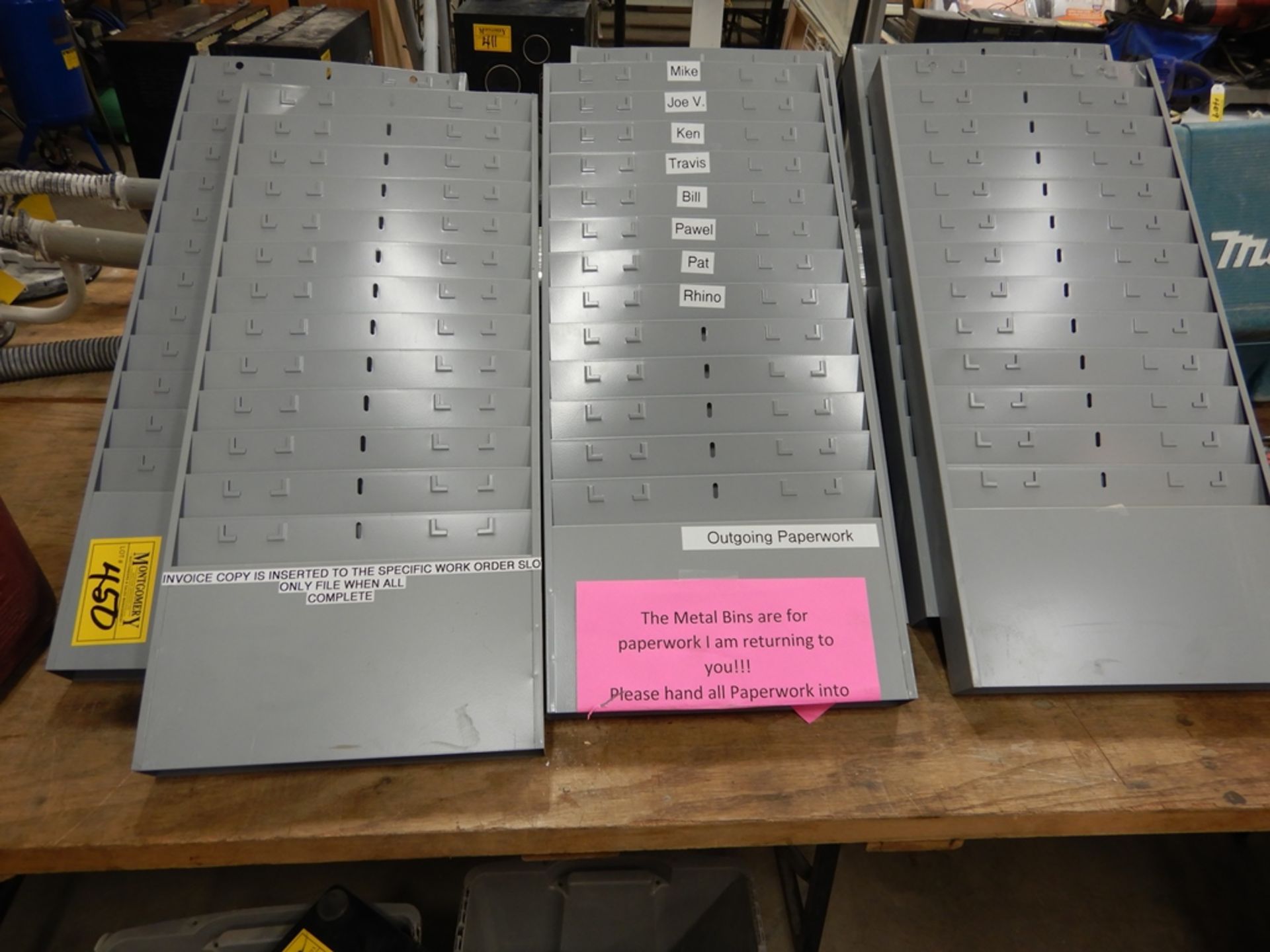 L/O 6-WALL MOUNT WORK ORDER RACKS - Image 2 of 2