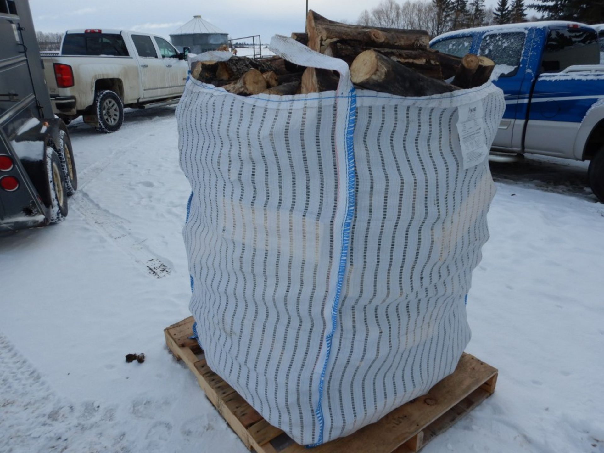 LARGE TOTE OF SPLIT POPLAR FIREWOOD - Image 2 of 2