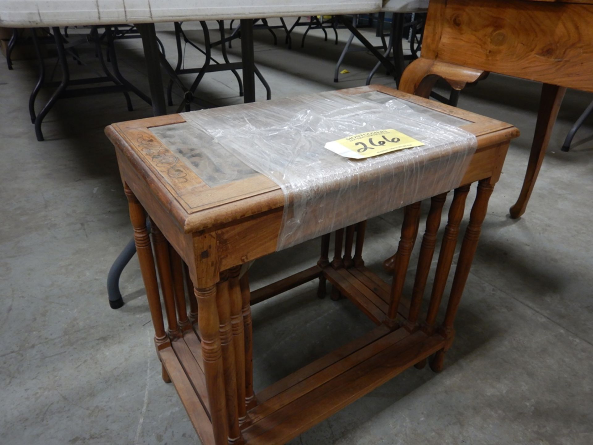 SET OF 4-ORNATE NESTING TABLES