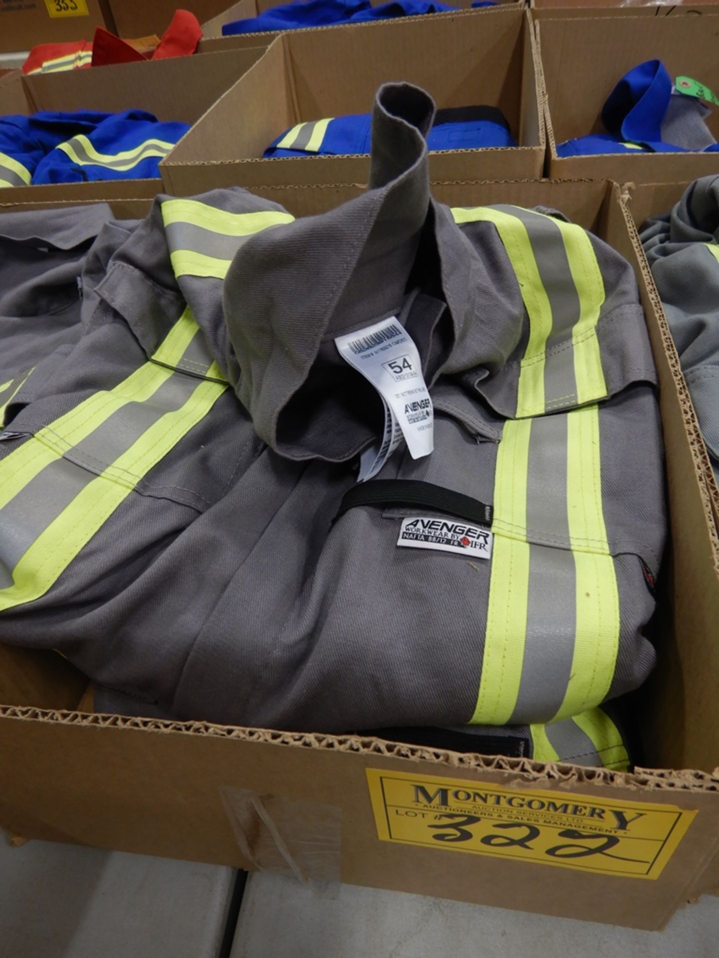 2-PR IFR SAFETY COVERALLS, GREY, SIZE 54