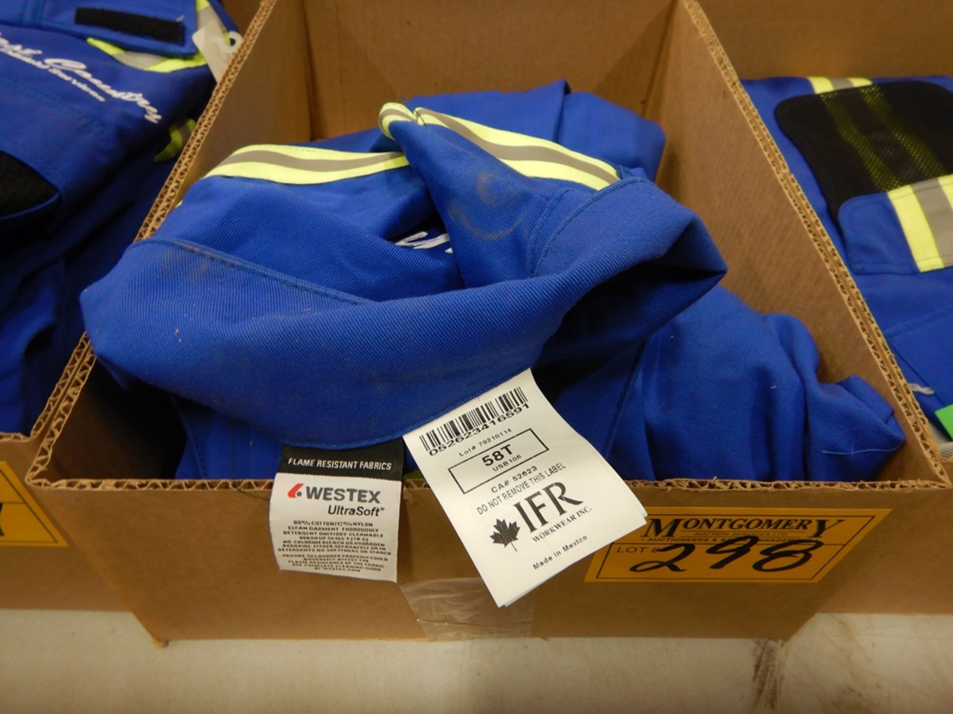 1-PR WESTEX ULTRA SOFT FR SAFETY COVERALLS, BLUE SIZE 50AT, (LOGOED)