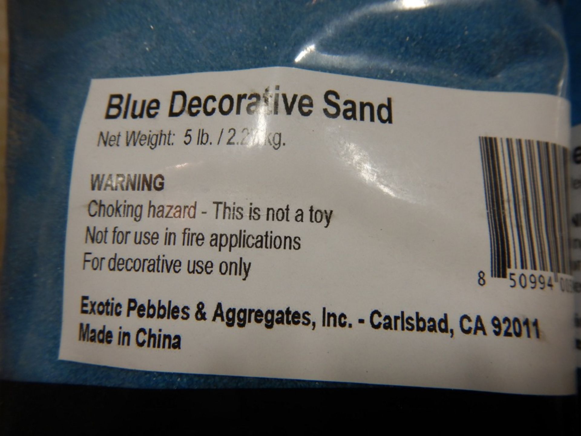 L/O 6-BLUE DECORATIVE SAND - Image 2 of 2
