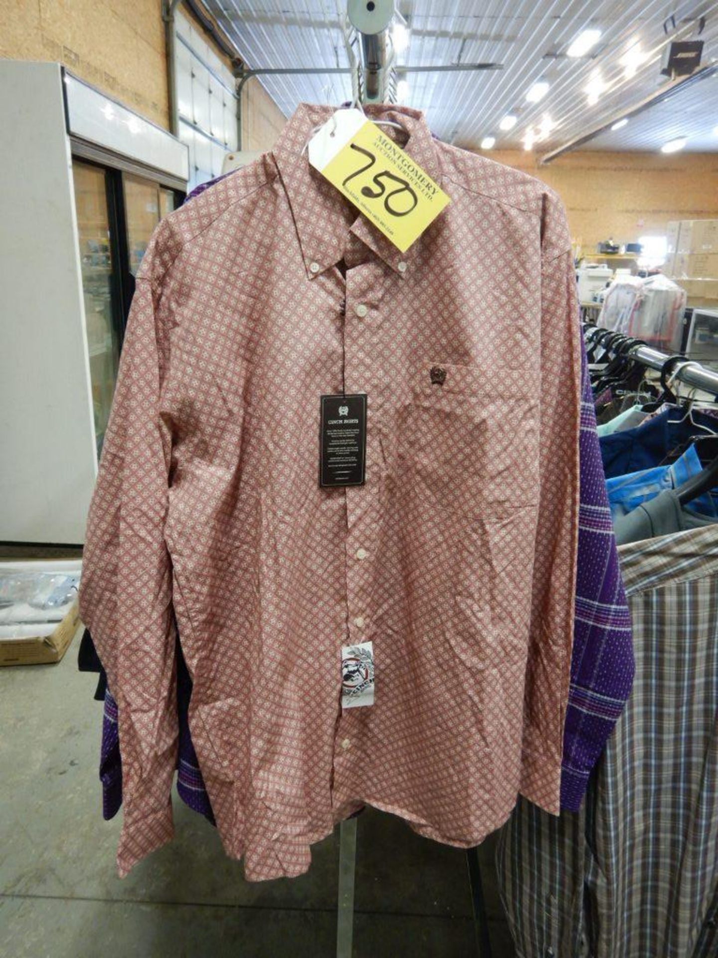 3-CINCH MENS BUTTON SHIRTS, SIZE S