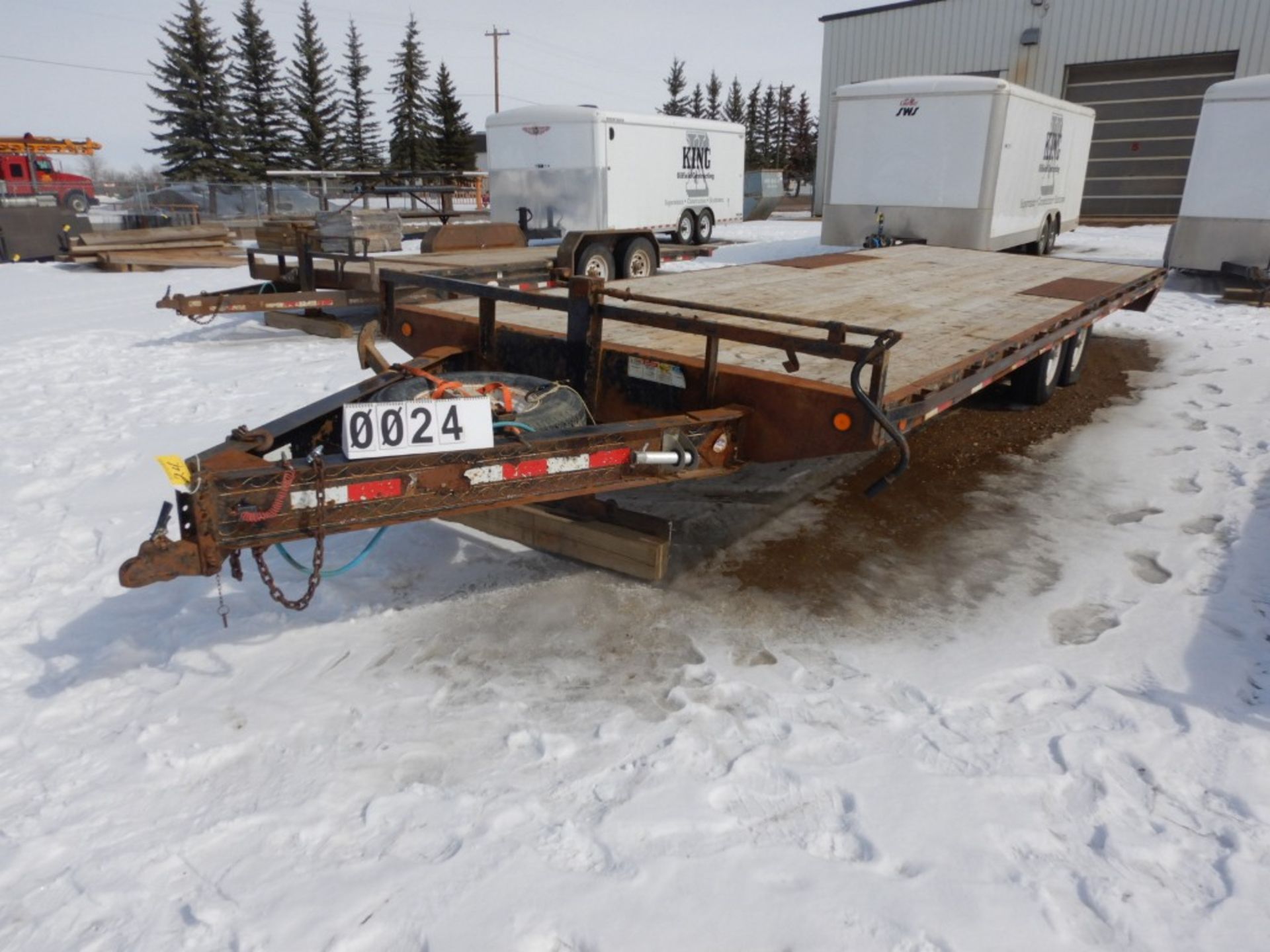 2013 PJ T/A 14000LB DECK-OVER EQUIPMENT TRAILERS W/RAMPS, BALL HITCH, 8'6" X 24FT