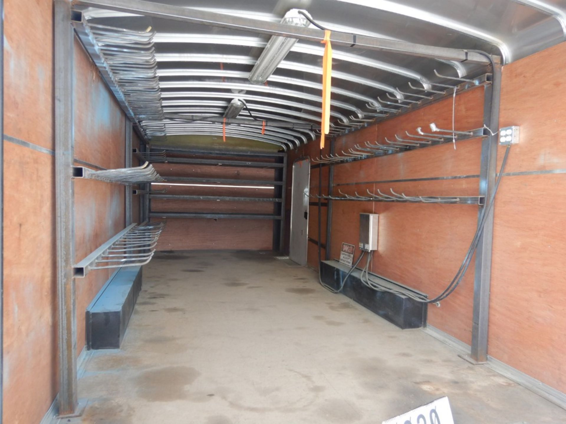 2017 H&H TOPLINE 20 FT T/A ENCLOSED CARGO TRAILER W/MAN DOOR, REAR BARN DOORS, RACKING, WIRED, - Image 8 of 9