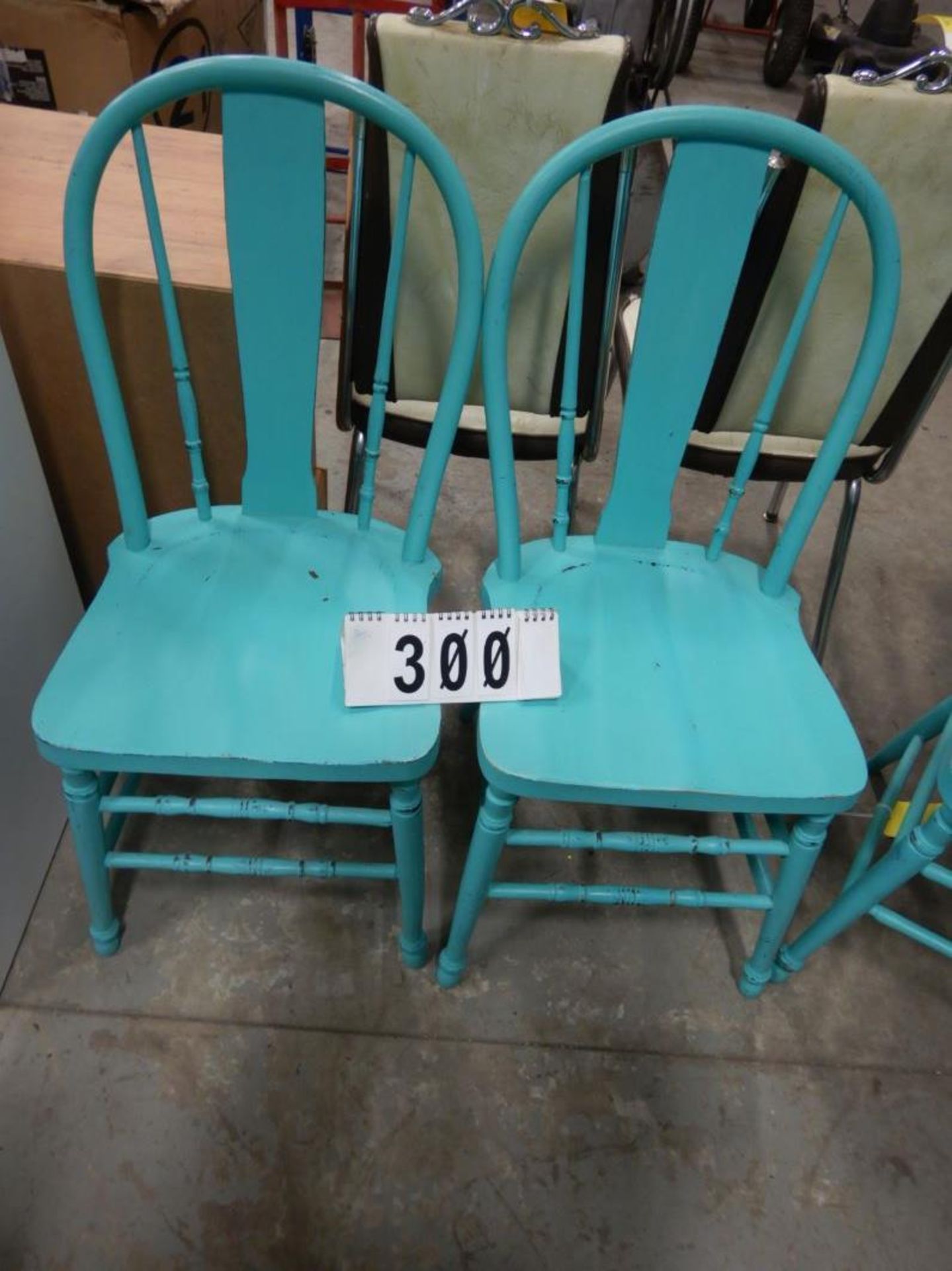 4-BOW BACK ANTIQUE WOODEN CHAIRS - Image 2 of 3
