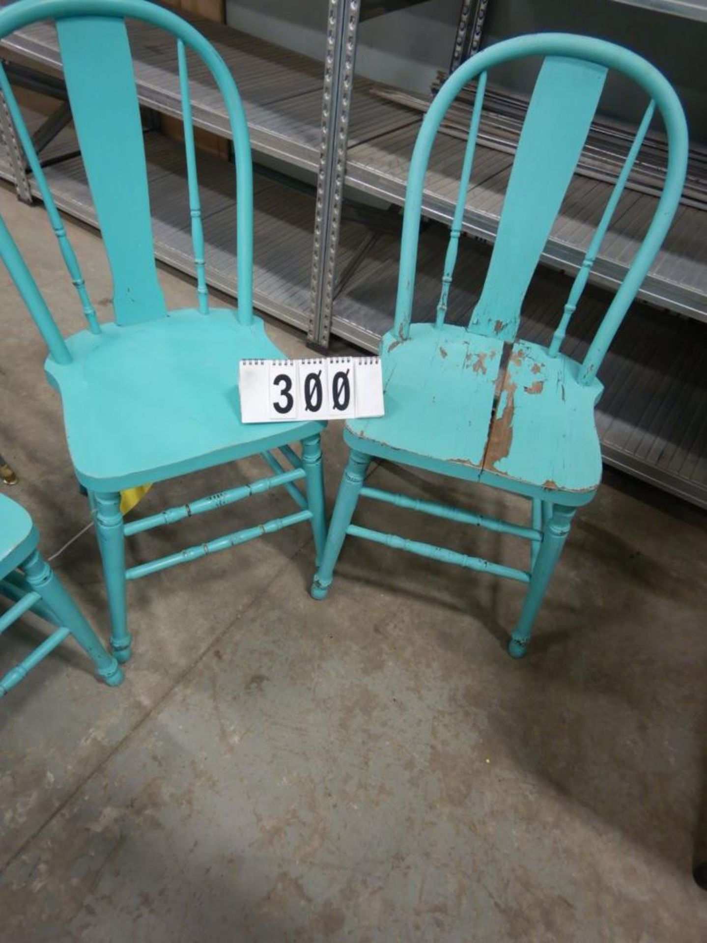 4-BOW BACK ANTIQUE WOODEN CHAIRS - Image 3 of 3