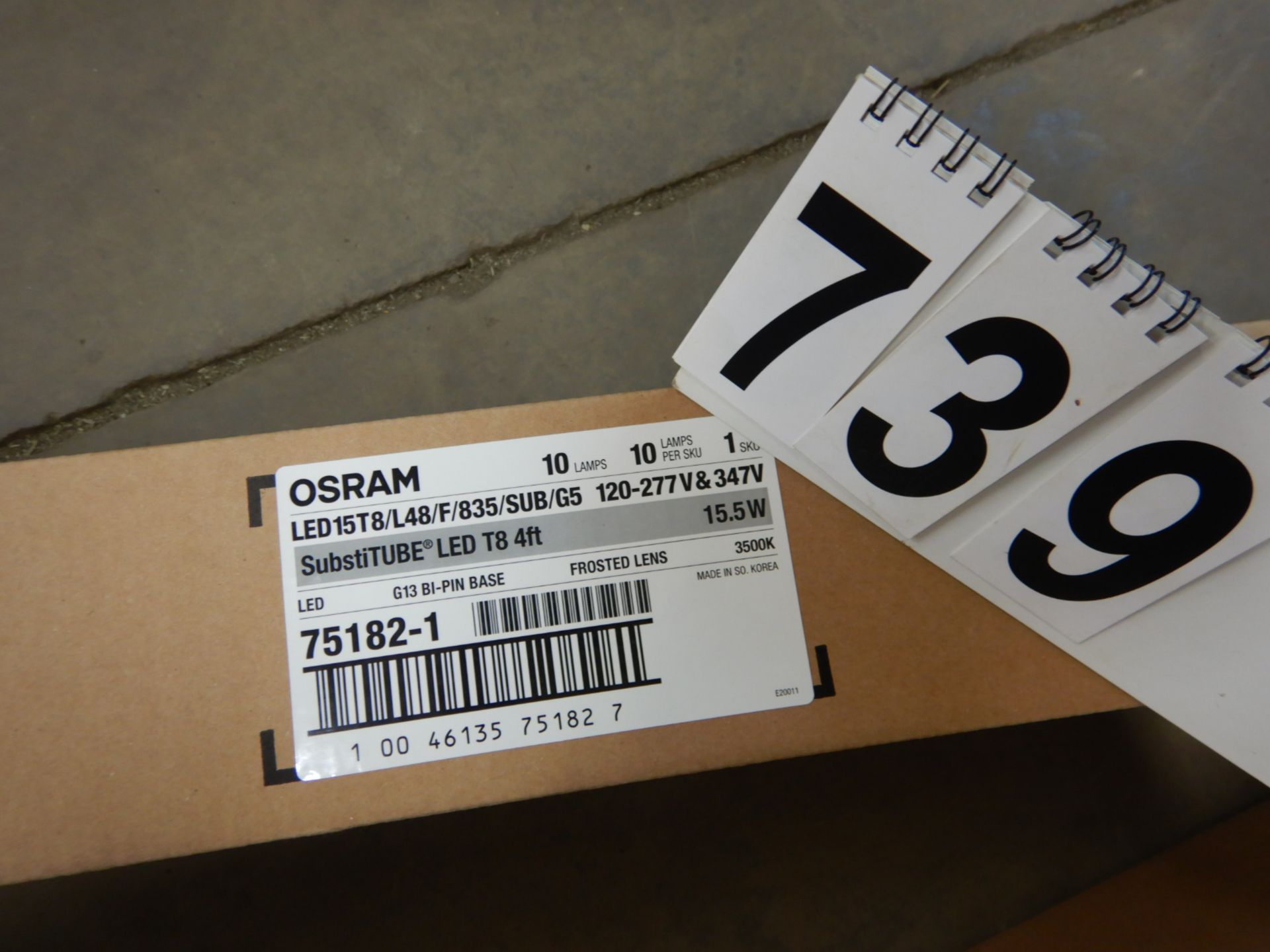 1-CASE OF 10 OSRAM LED 15 WATT/T8 LIGHT TUBES