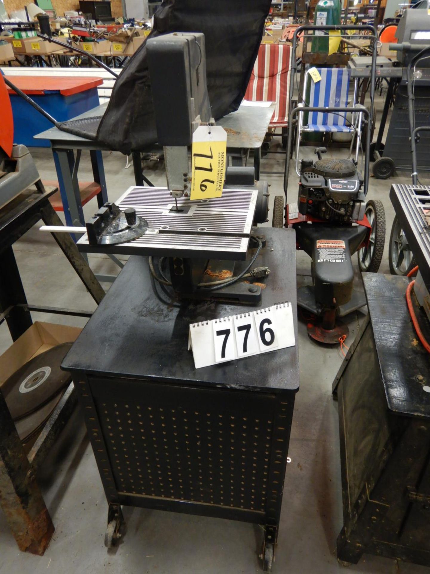 ELECTRIC SCROLL SAW & STAND - NEEDS REPAIR