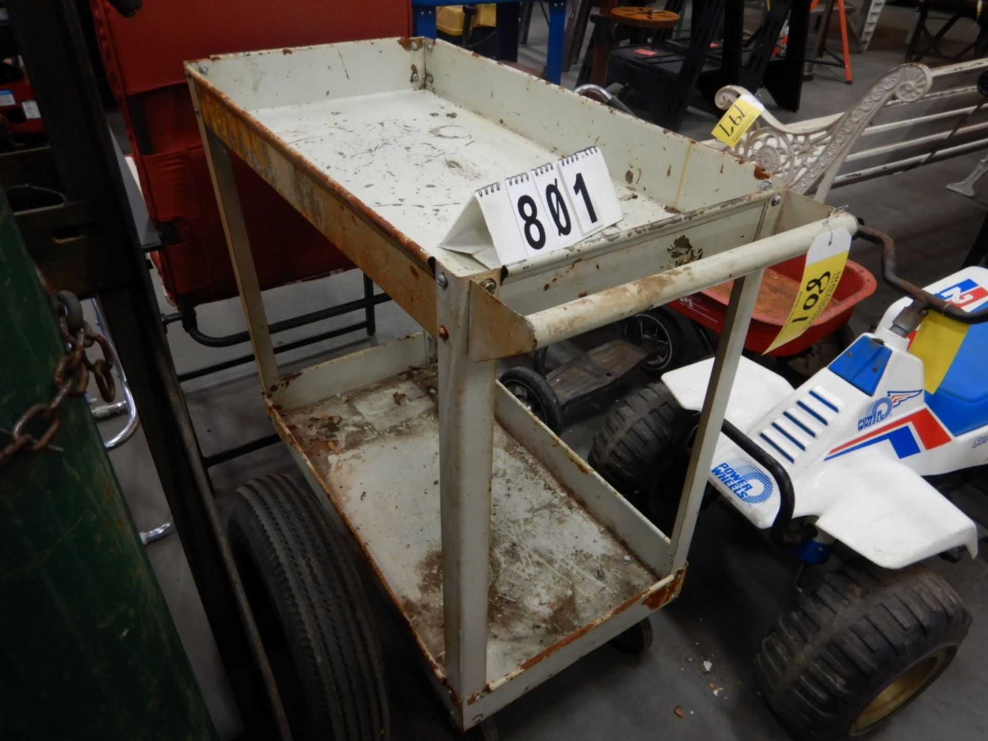 WHITE PARTS CART - Image 2 of 2