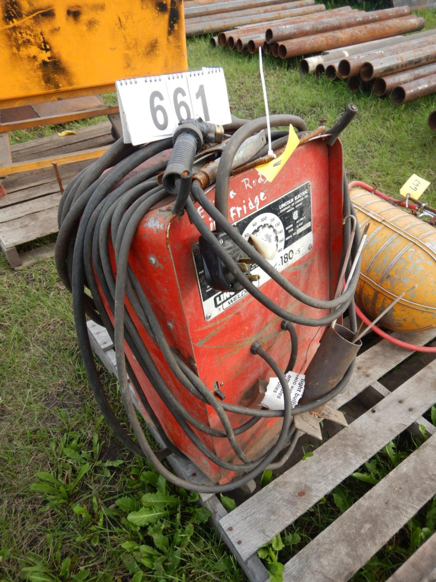 LINCOLN AC180S WELDER W/CABLES S/N 52010 - Image 2 of 3