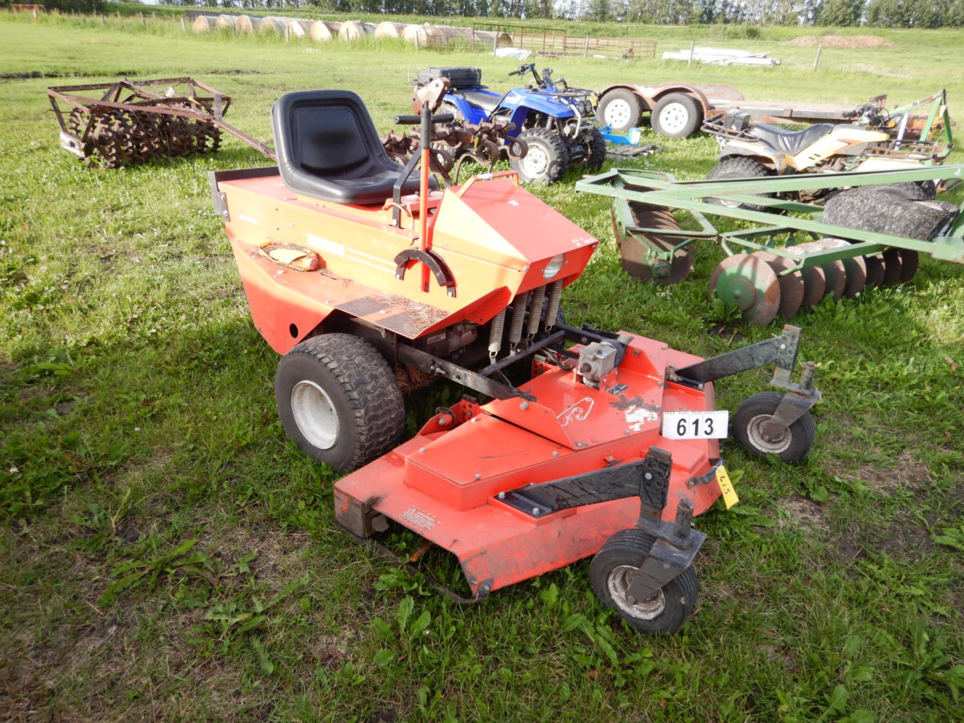 DEINES 1800 FRT MOUNT MOWER -367 HRS SHOWING W/DIENES 60-SLD DECKS/N