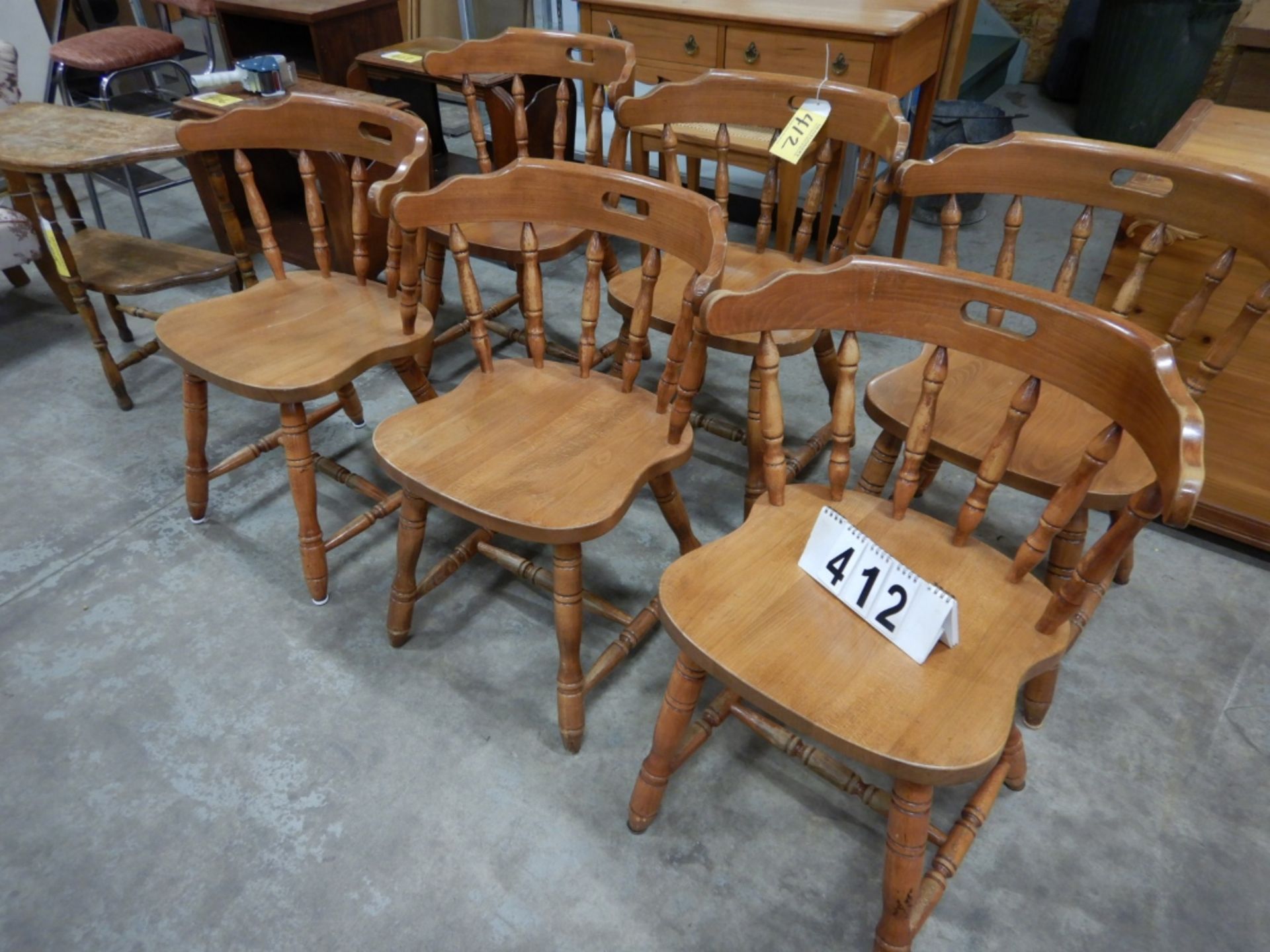 SET OF 6-WOOD CAPTIONS CHAIRS