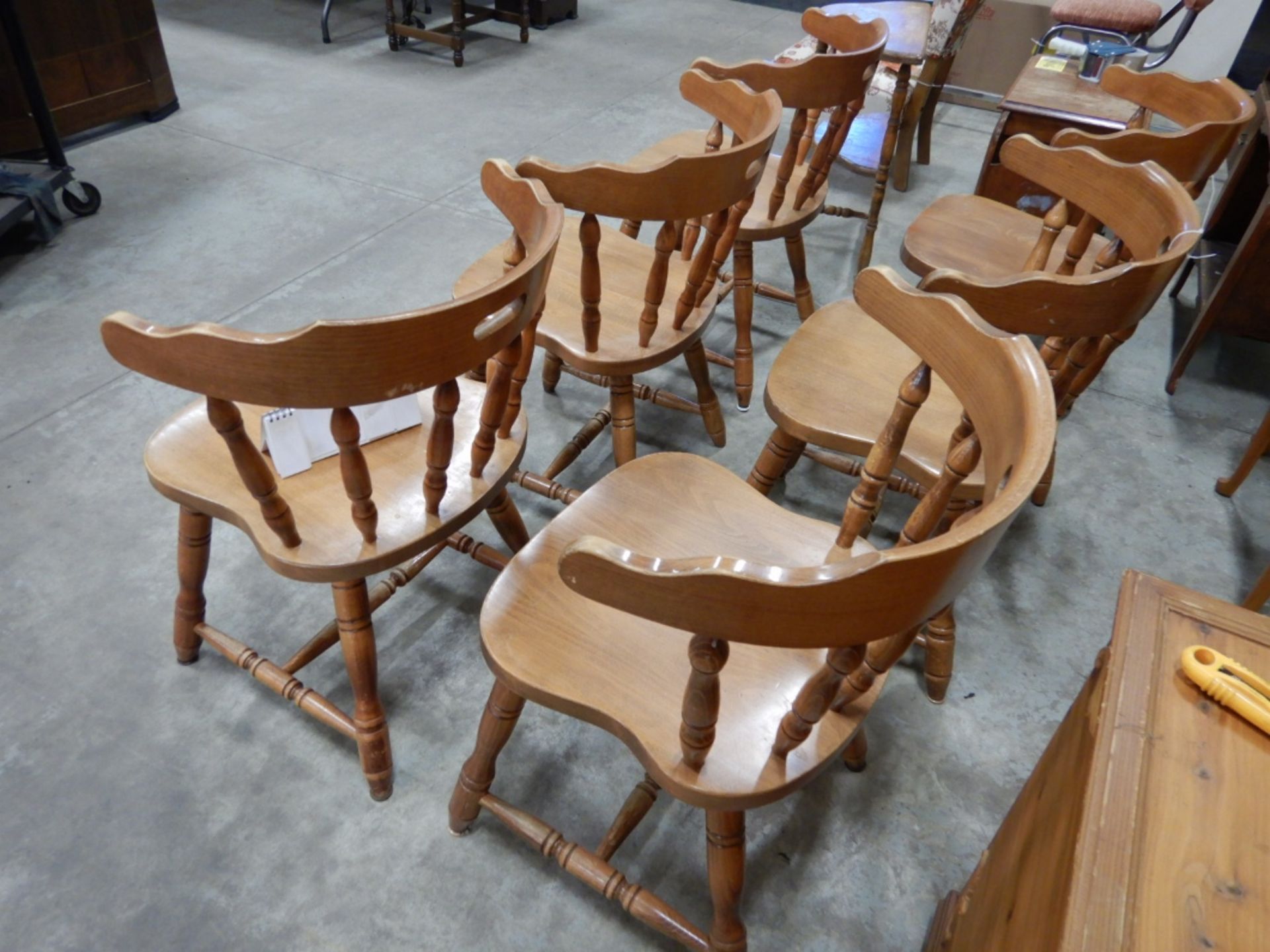 SET OF 6-WOOD CAPTIONS CHAIRS - Image 2 of 2