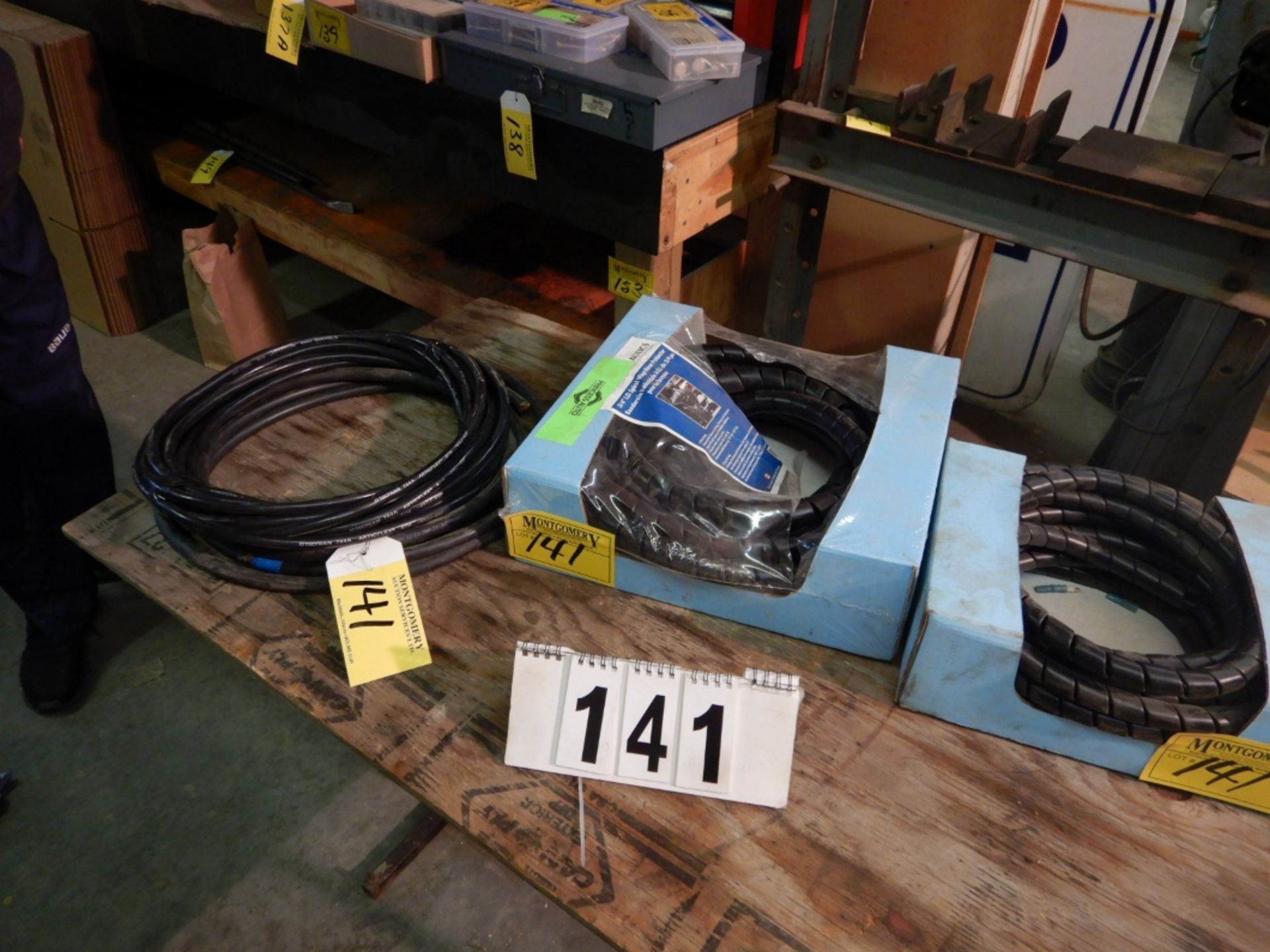 L/O ELECTRIC TERMINAL, WIRE, PLASTIC TIES, FASTENERS, 7 WIRE CABLE, 12 & 3/4" SPIRAL WRAP HOSE & - Image 2 of 2