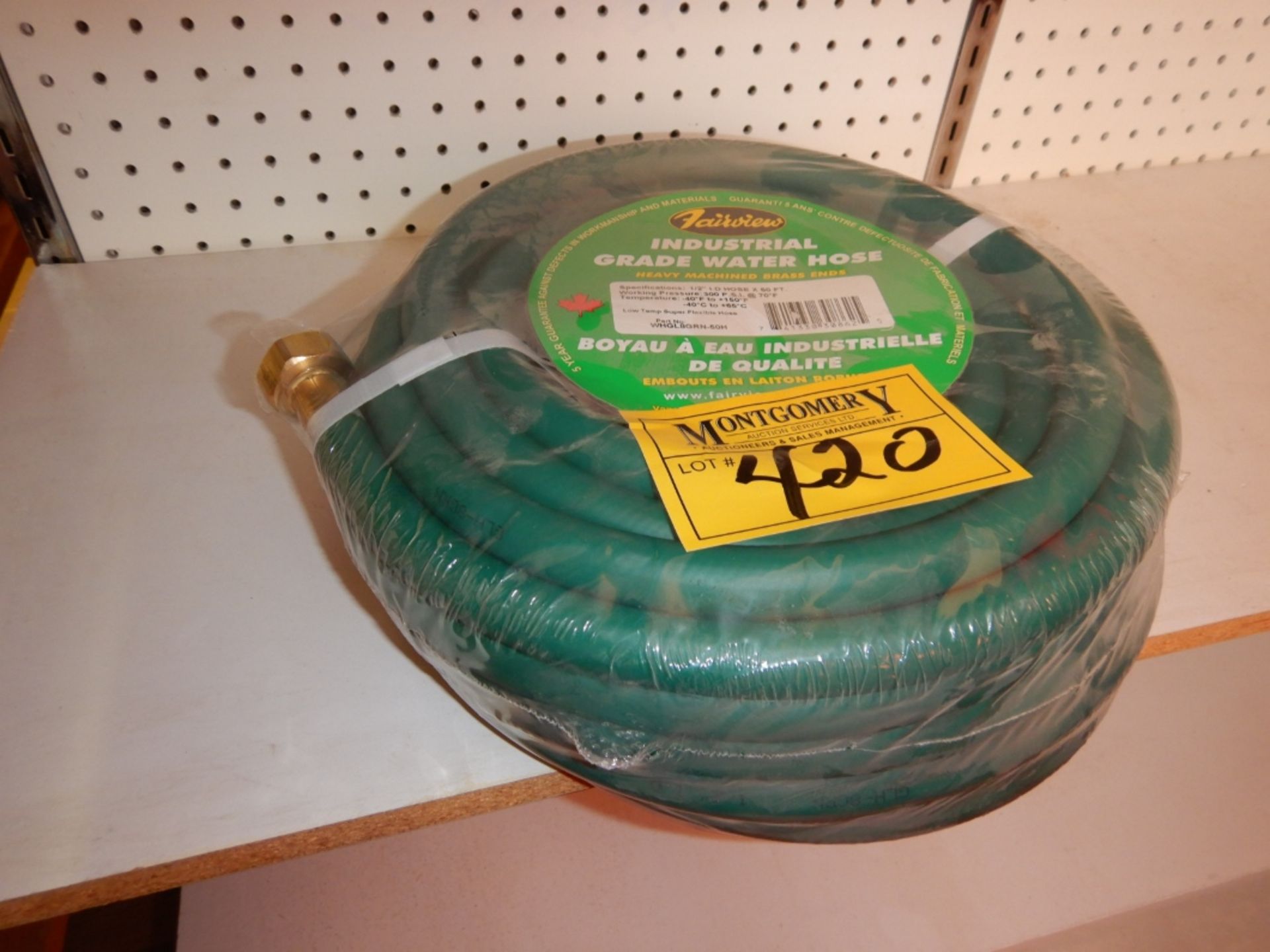 ROLL OF INDUSTRIAL GRADE WATER HOSE, 1/2"X150FT